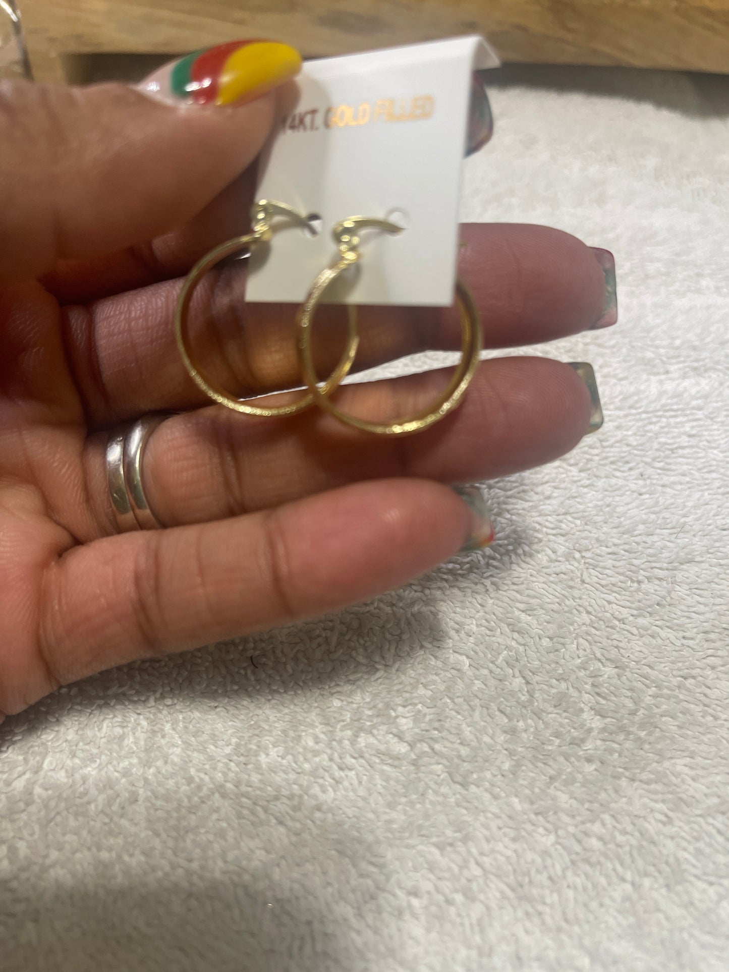 Bangle Hoop GOLD COLOR 14k Earring fashion Size 00 earnings