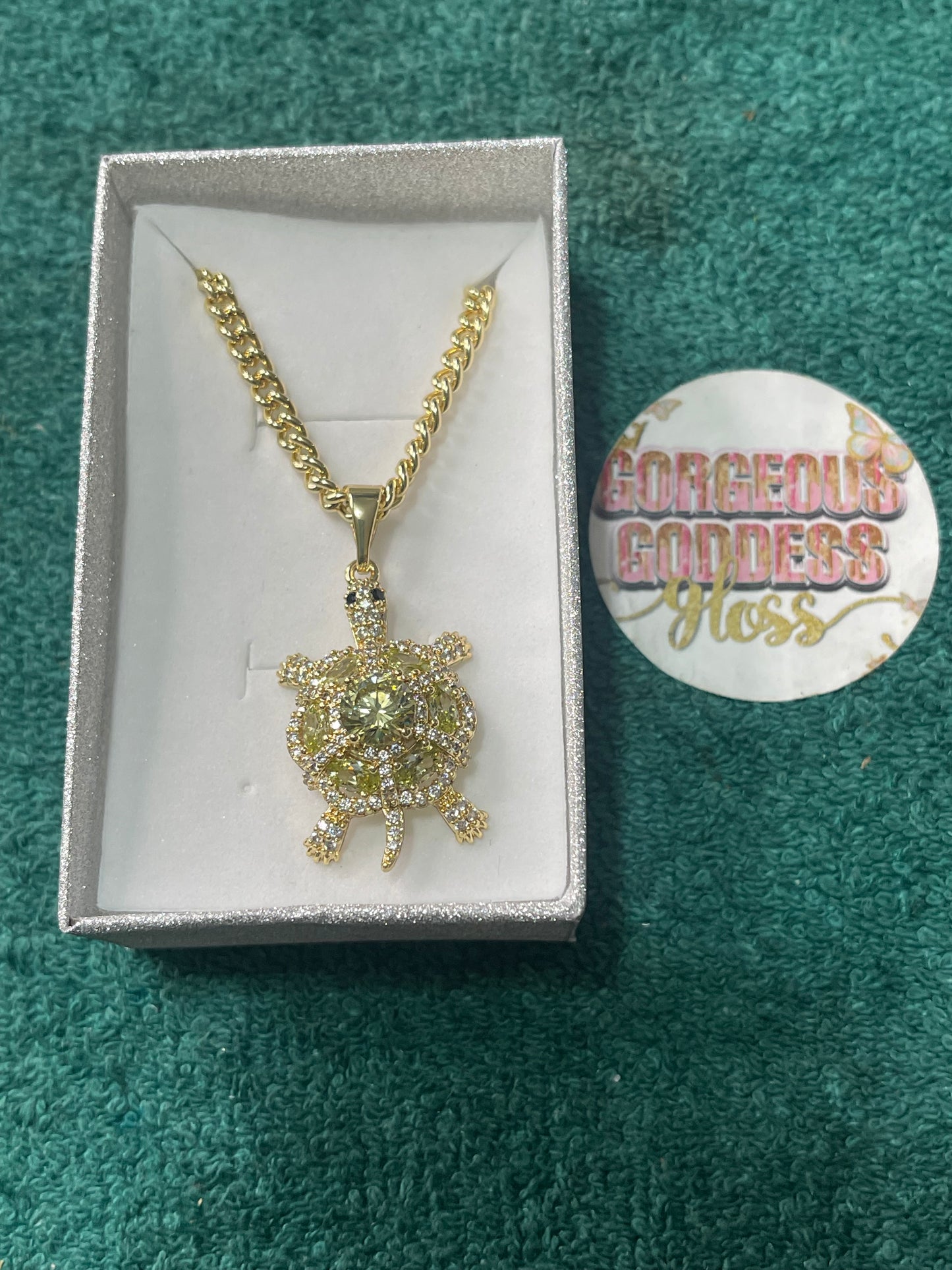 Snapping Clear Turtle Gold Filled