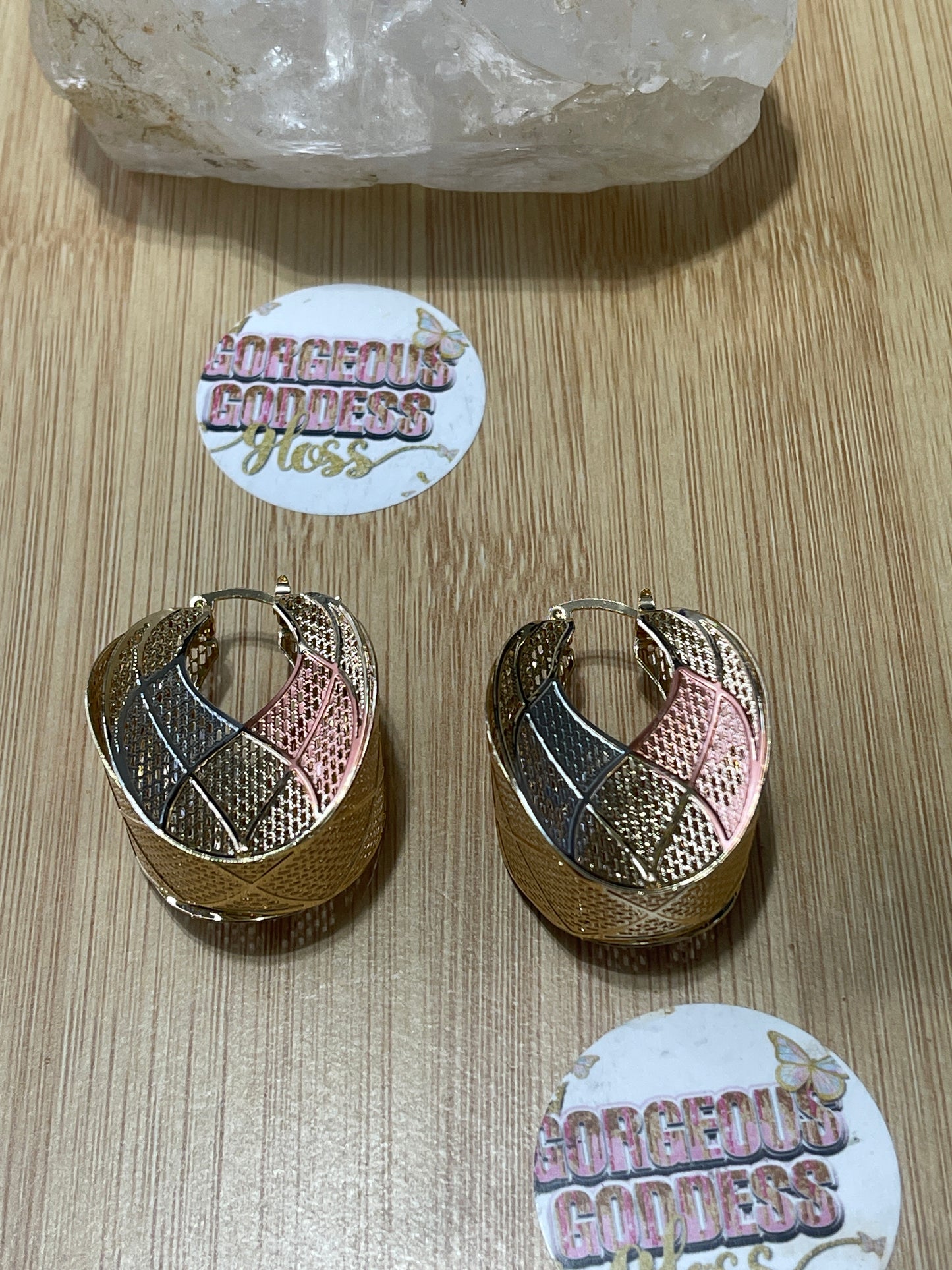 Laurin 3D hoop earrings