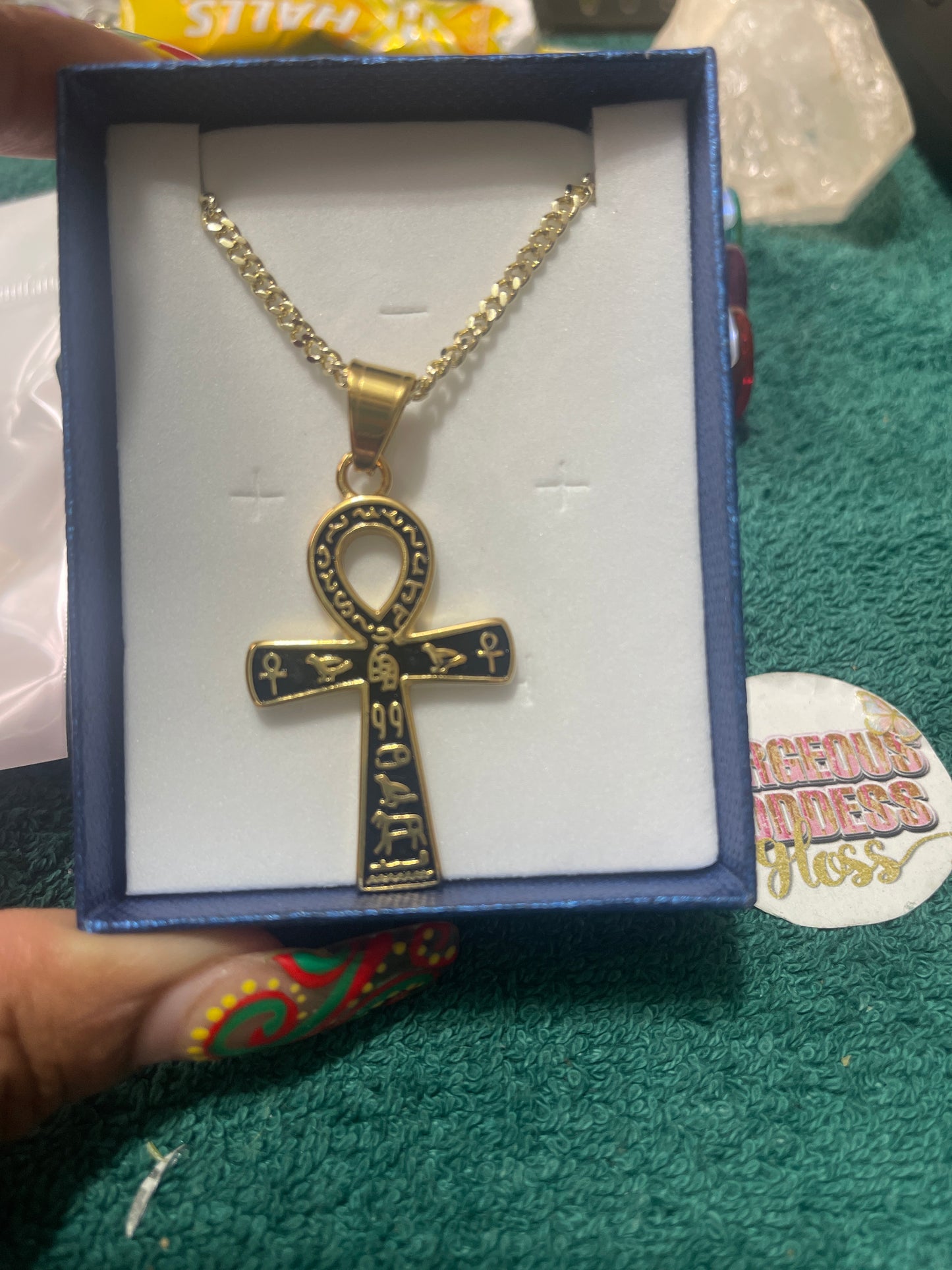 Black Egyptian Ankh Necklace