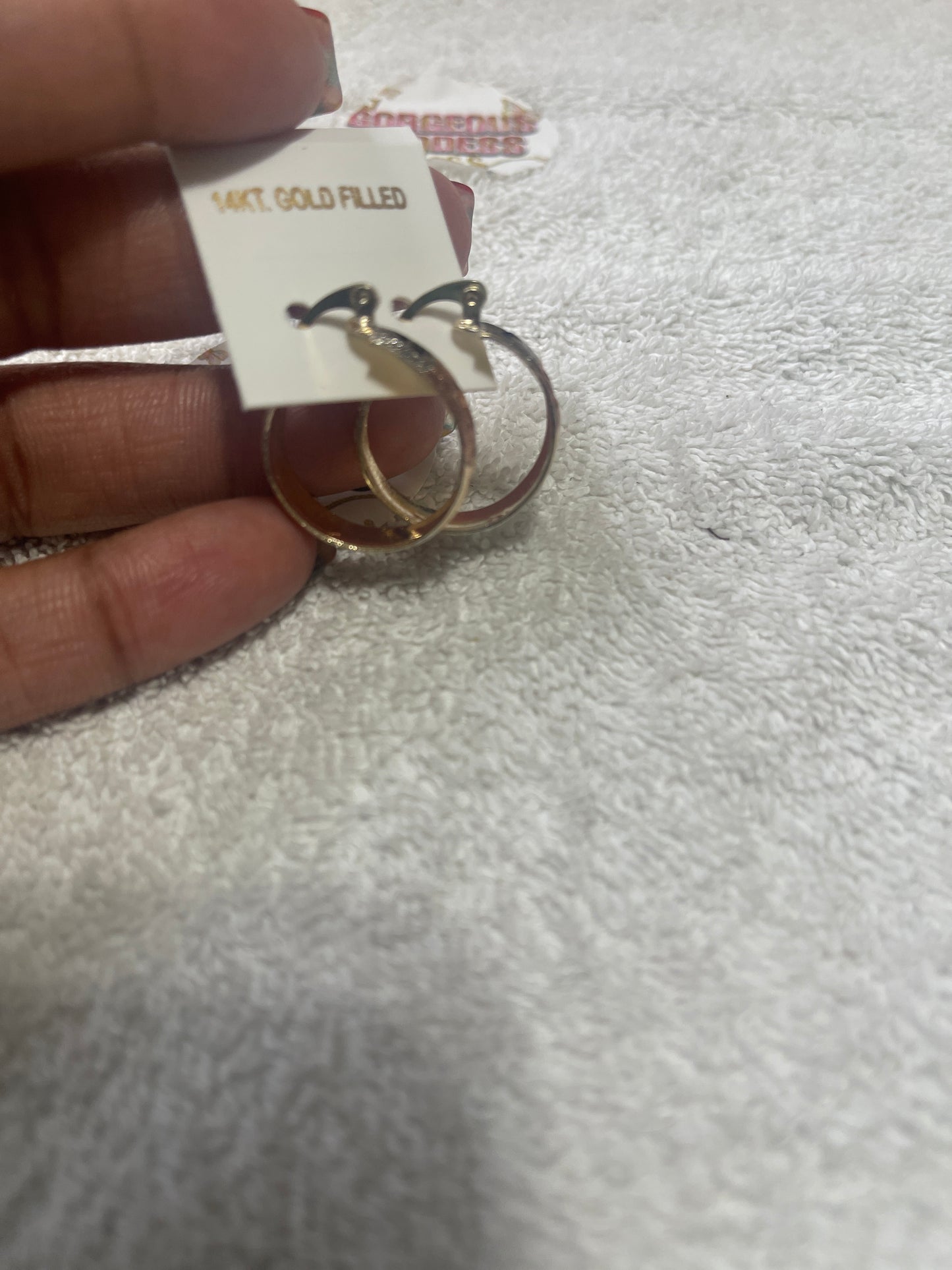 Bangle Hoop TRI COLOR 14k Earring fashion Size 00 earnings