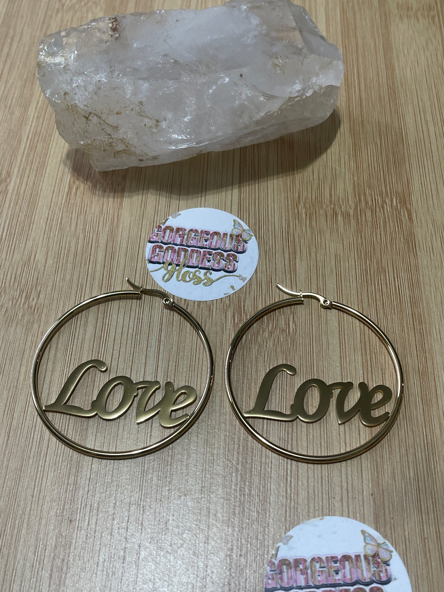 Love Hoop earrings