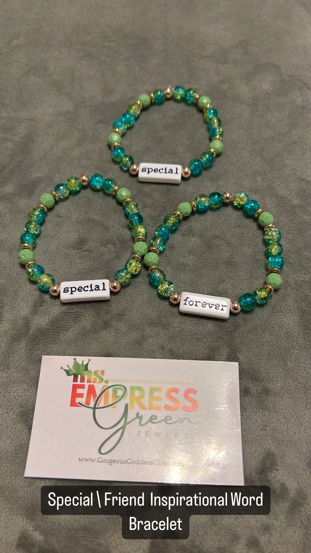 Special / Forever Single Inspirational Word Bracelet