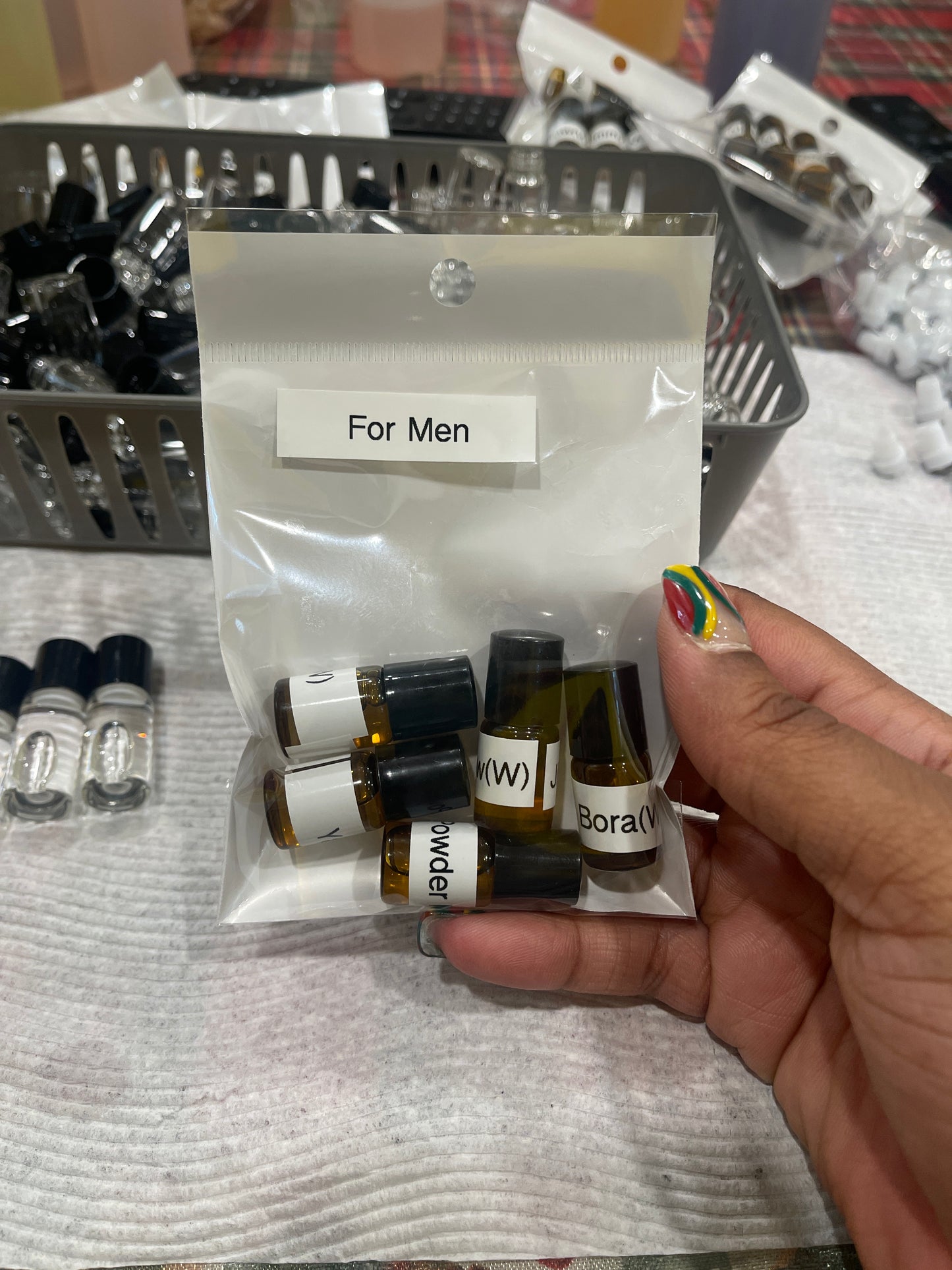 5 piece Mix Men Sample 3ml size Handmade Sweet Rollors Fragrance oil