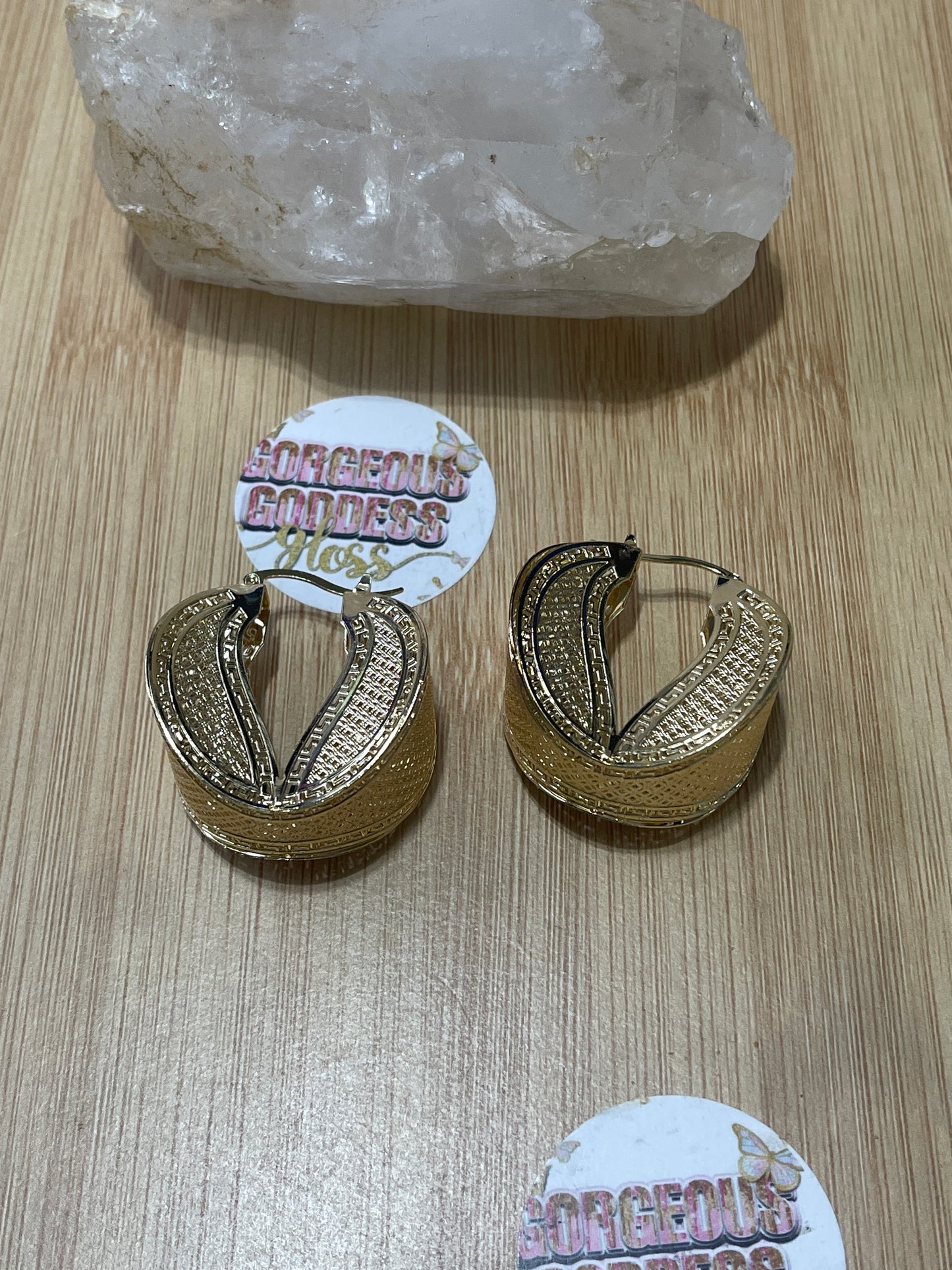 Fortune without the cookie 3D hoop earrings