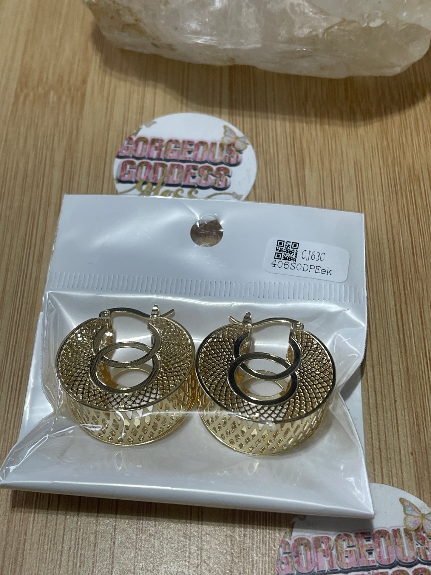 Mini Infinity Gold hoop earrings