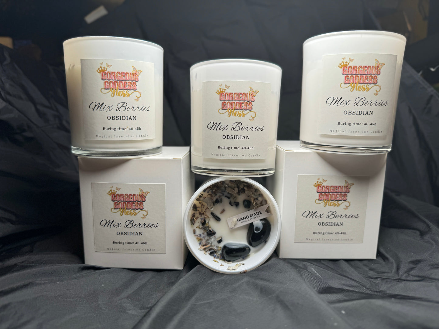 Mix Berries obsidian candle