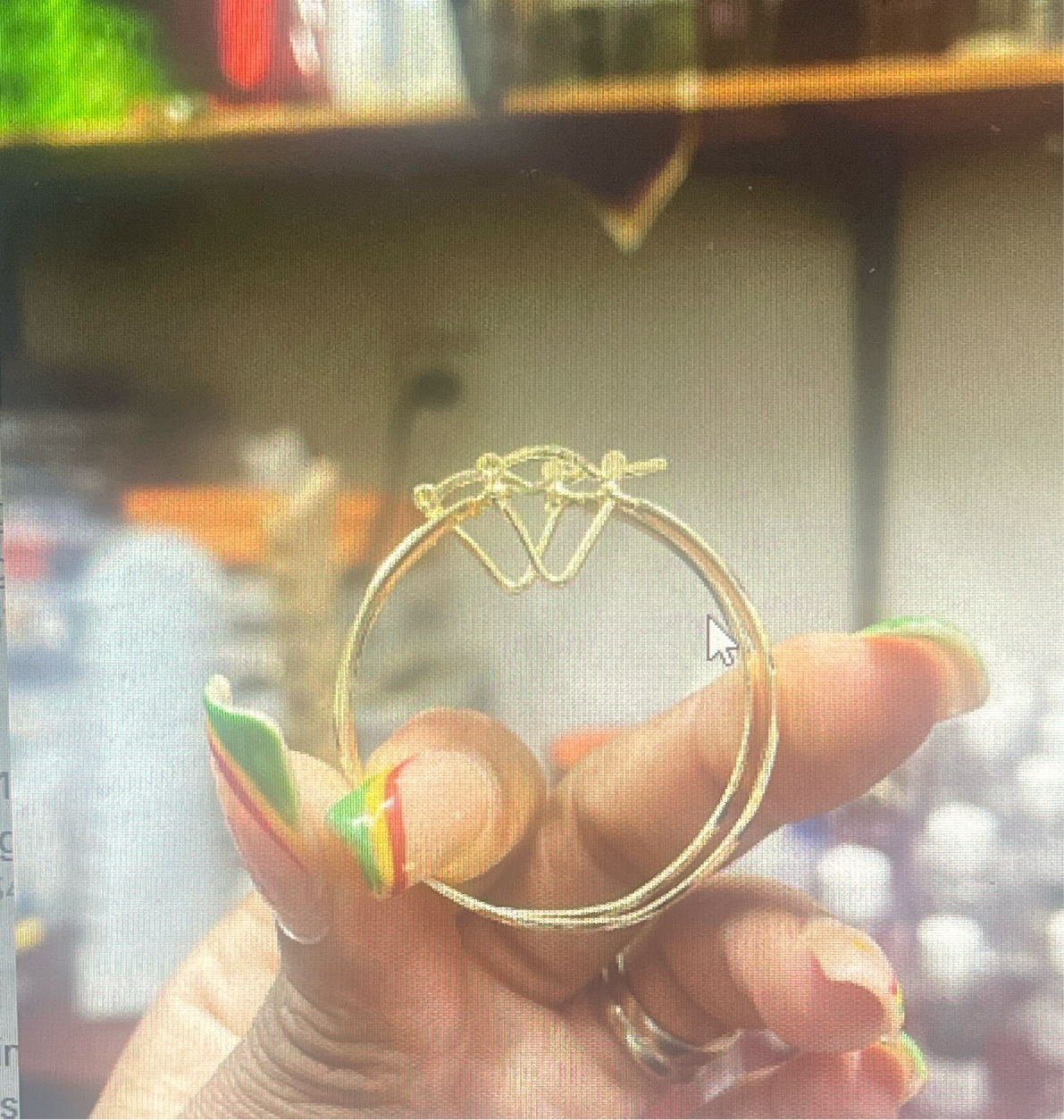 Bangle Hoop GOLD COLOR 14k Earring fashion Size 1 earnings