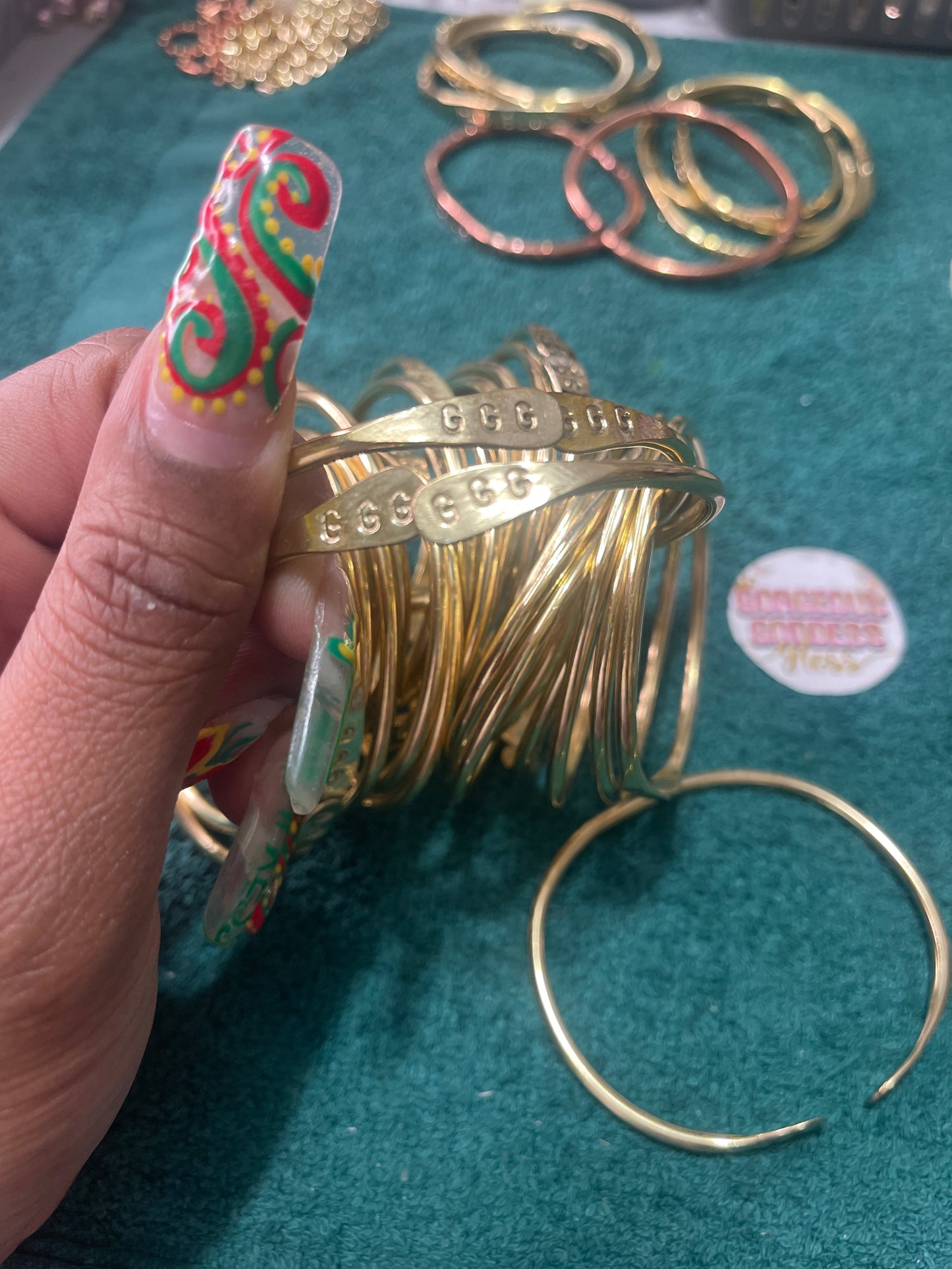 GGG brass Hammer Head Bangle 1pc