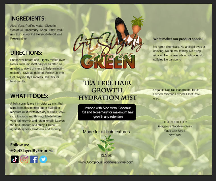 Tea Tree Hair Growth Hydration Mist8oz