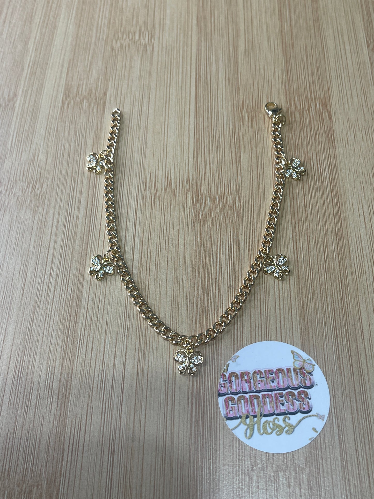 Tiny Butterfly water resistant anklets