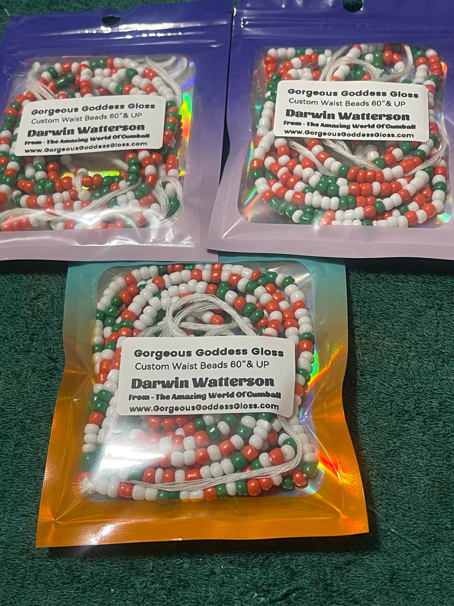 Darwin Watterson From - The Amazing World Of Gumball custom Waist-bead Tie on waist beads(Add 4 one will be FREE )