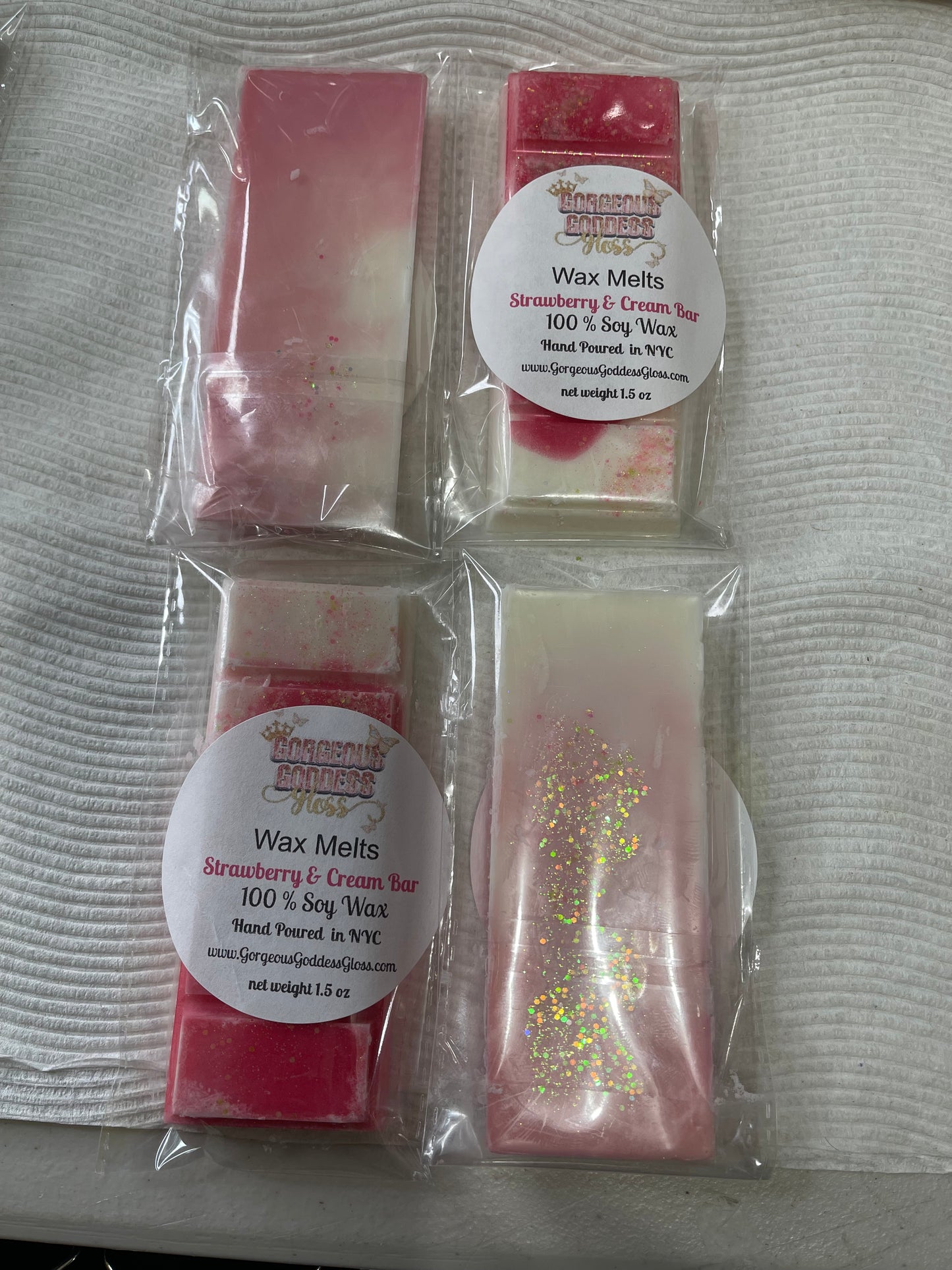 Strawberry & Cream wax melts bars