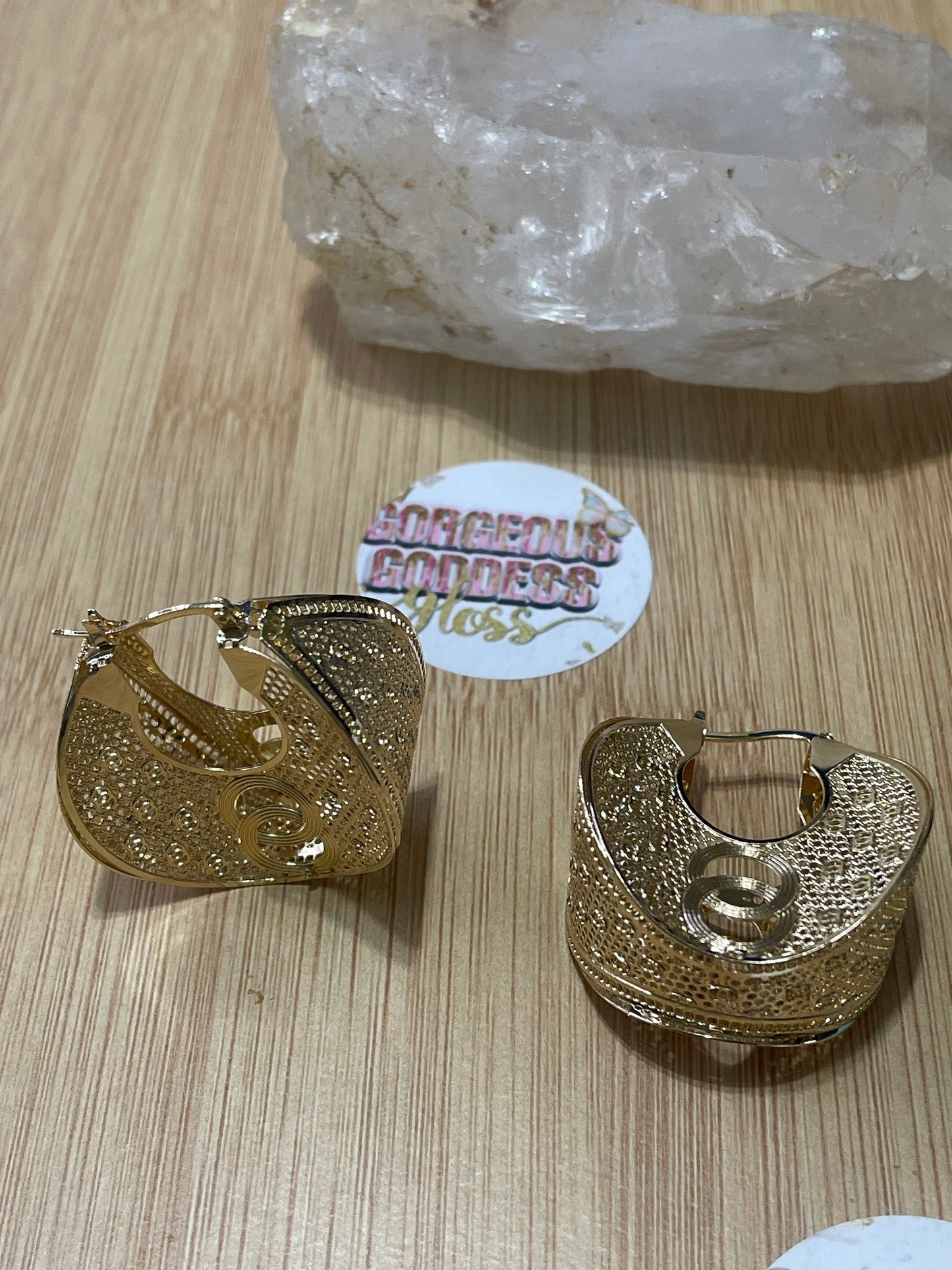 Infinity Gold hoop earrings