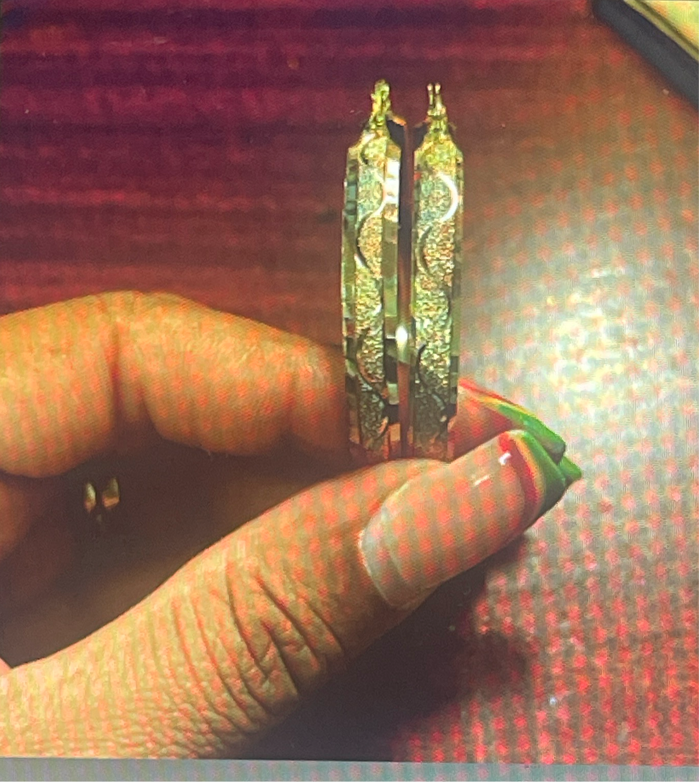 Bangle Hoop GOLD 14k Earring fashion Size 4 earnings