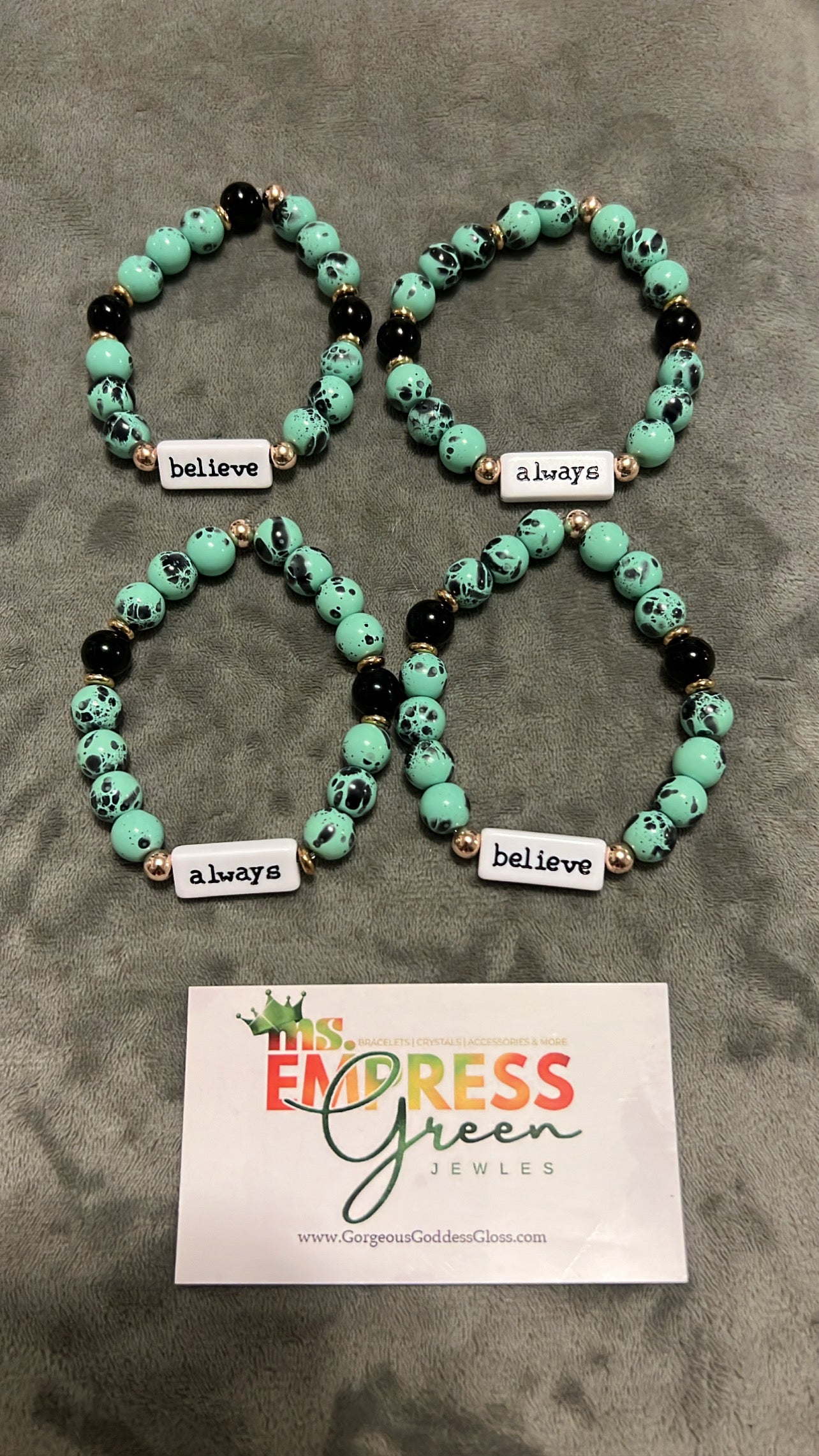 Always / Belive Single Inspirational Word Bracelet