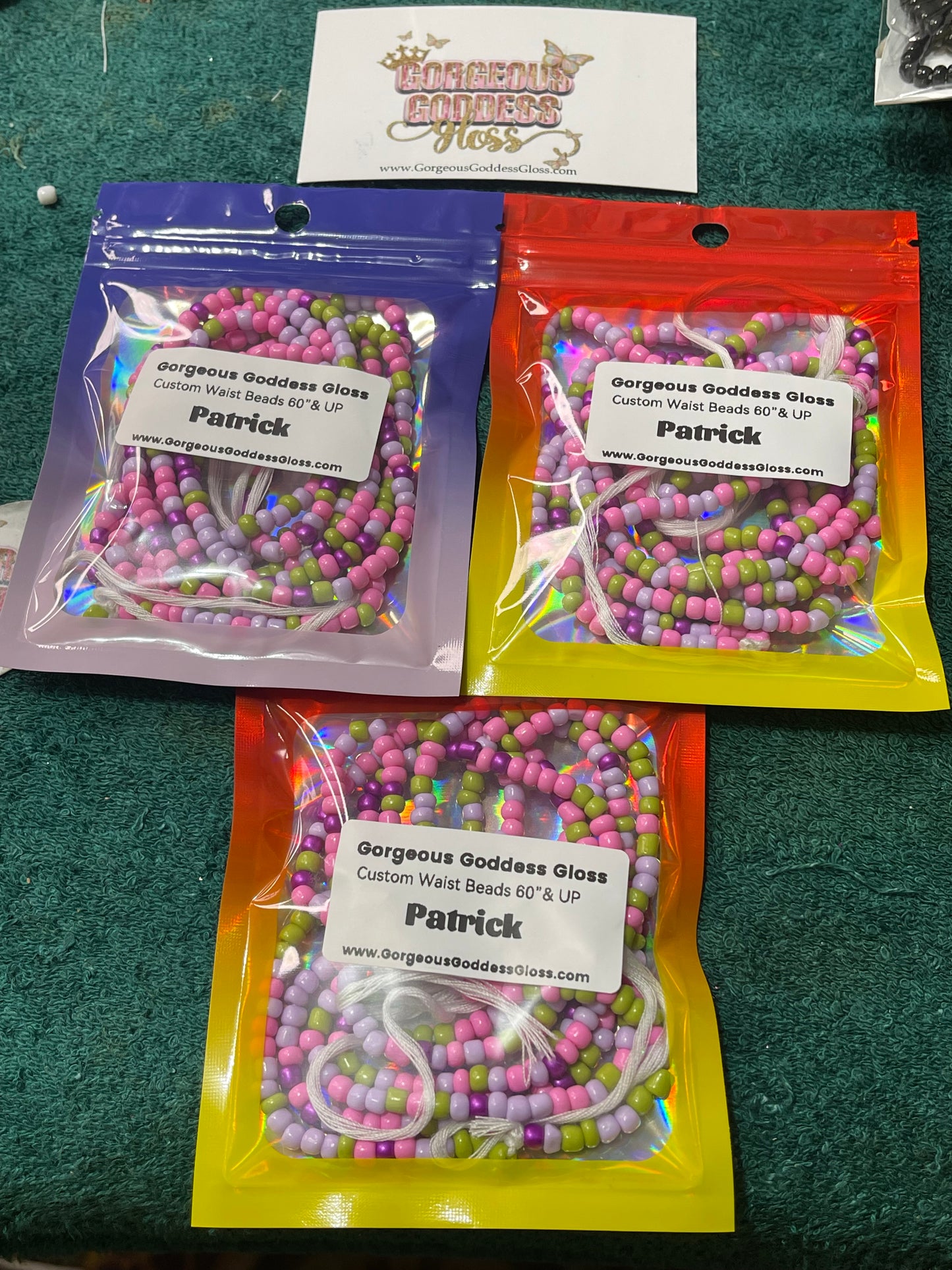 Patrick custom Waist-bead Tie on waist beads(Add 4 one will be FREE )