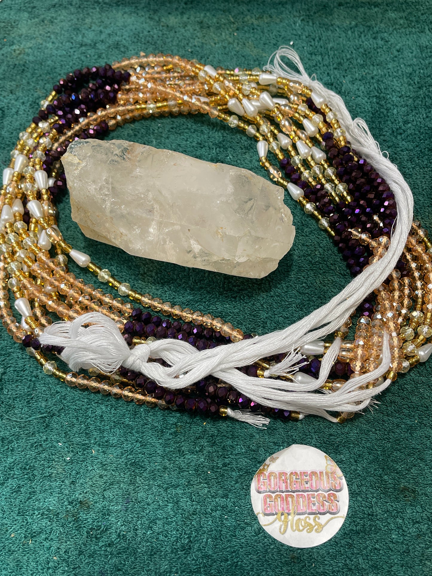 Royalty Tie on Waistbead Tie on Waistbead