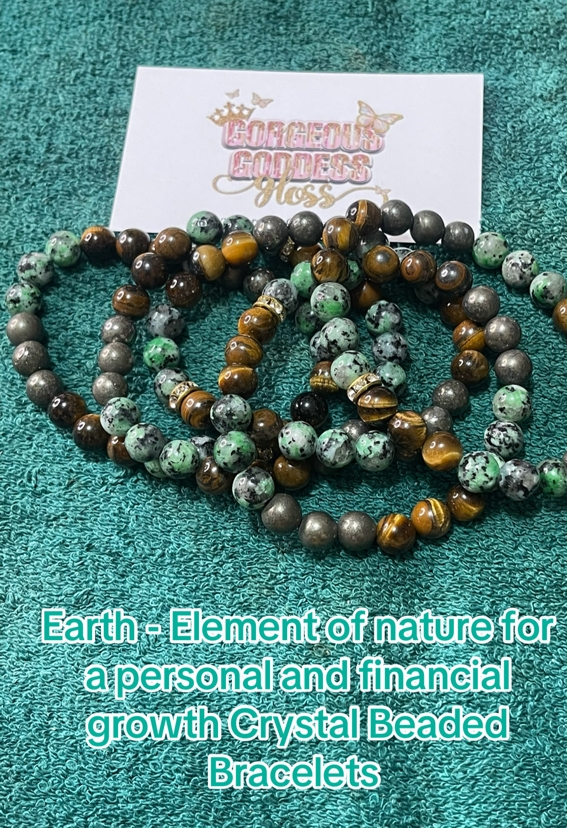 Earth - Element of nature for a personal and financial growth Crystal Beaded Bracelets