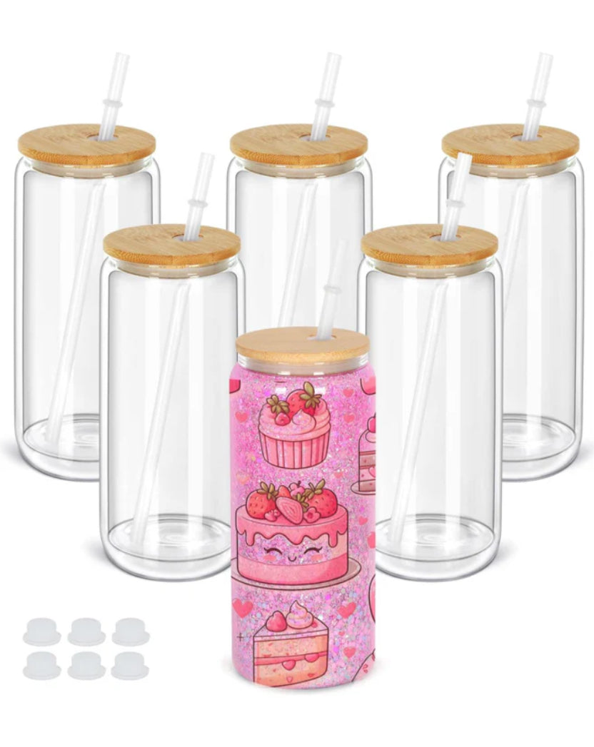 20oz Acrylic Snowglobe Tumbler Bamboo Tops