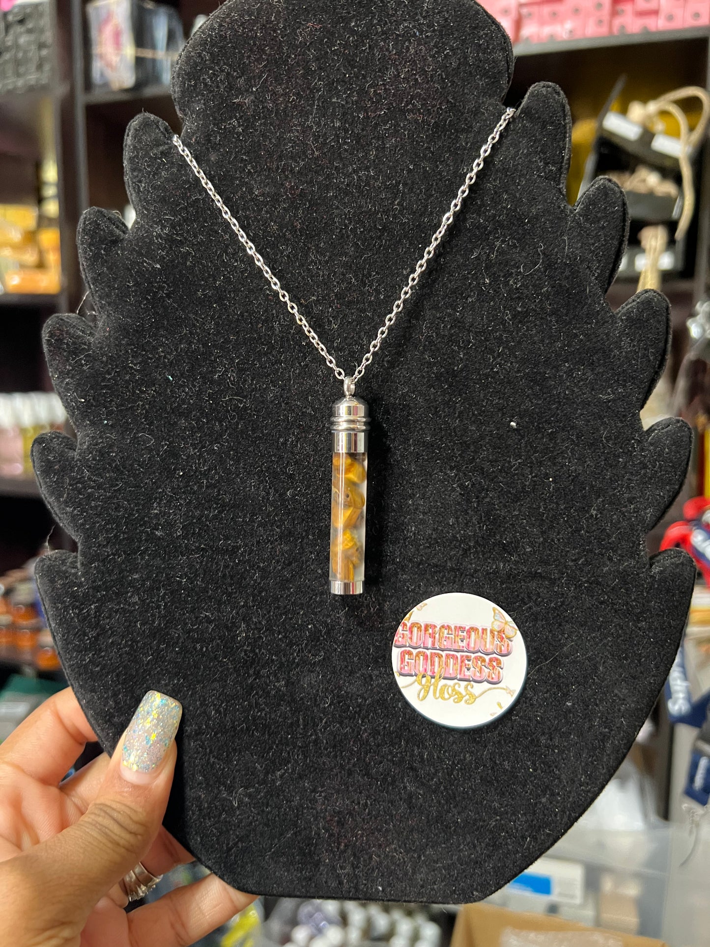 Tigers Eye Florida Water Necklace