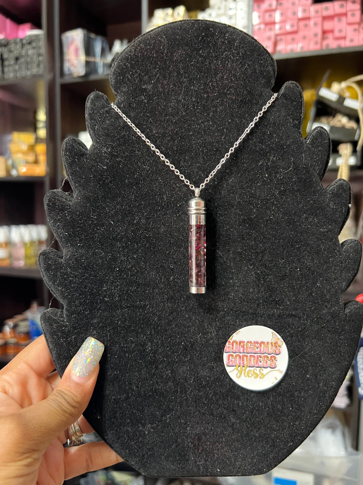 Garnet Florida Water Necklace