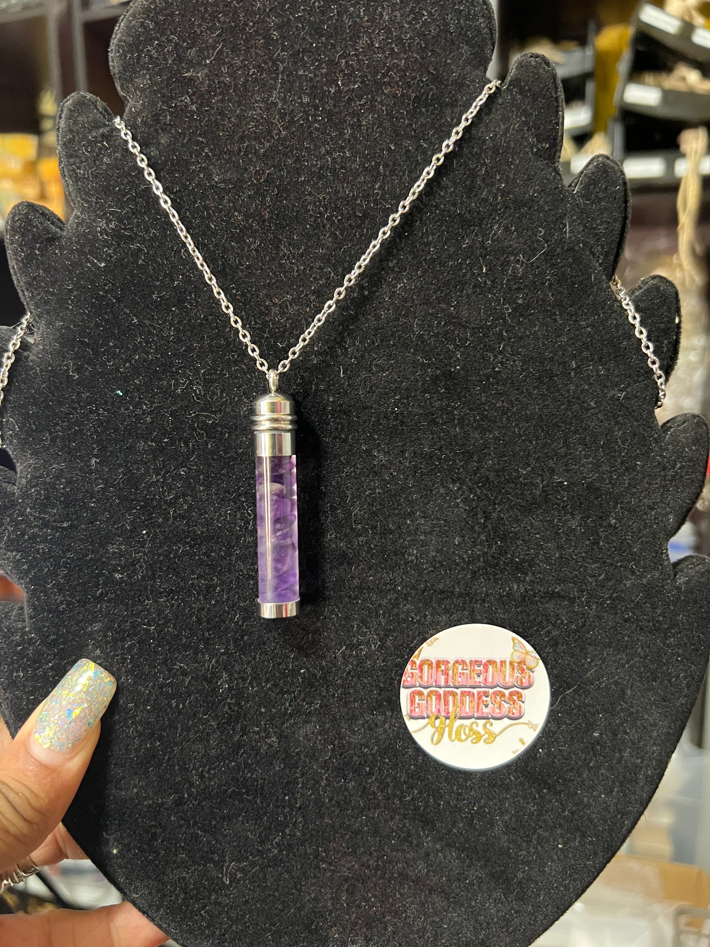 Amethyst Florida Water Necklace