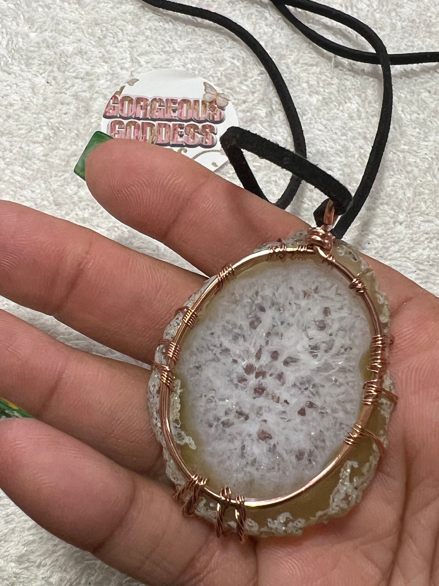 yellow Agate plate 7 Charka Gemstone necklace