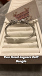 Two Head Jaguars Cuff Bangle