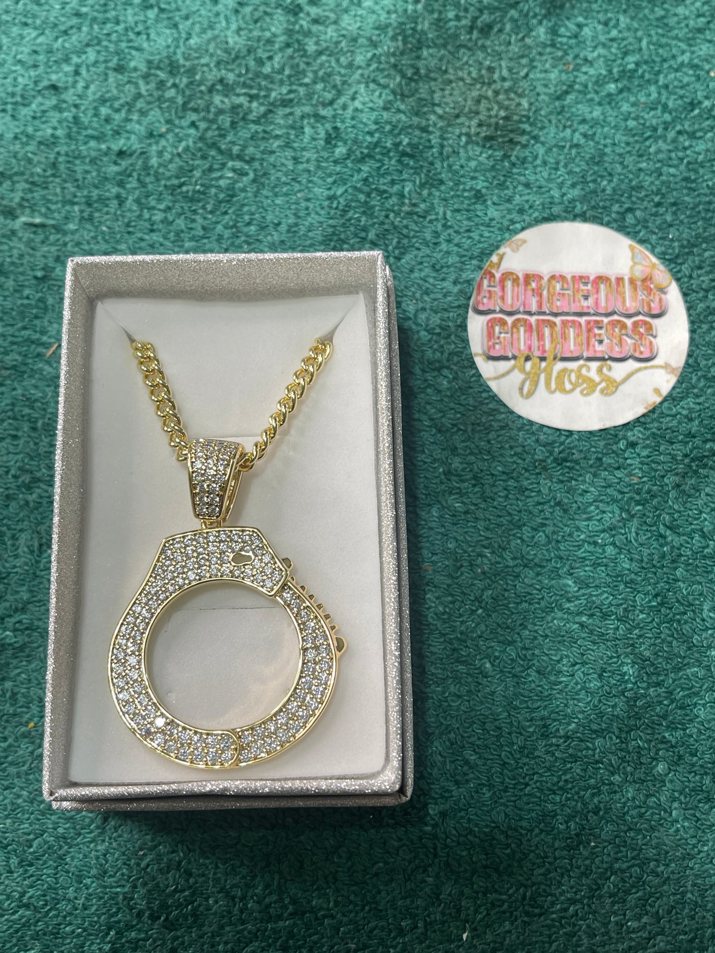 Bling Handcuffs Gold Filled