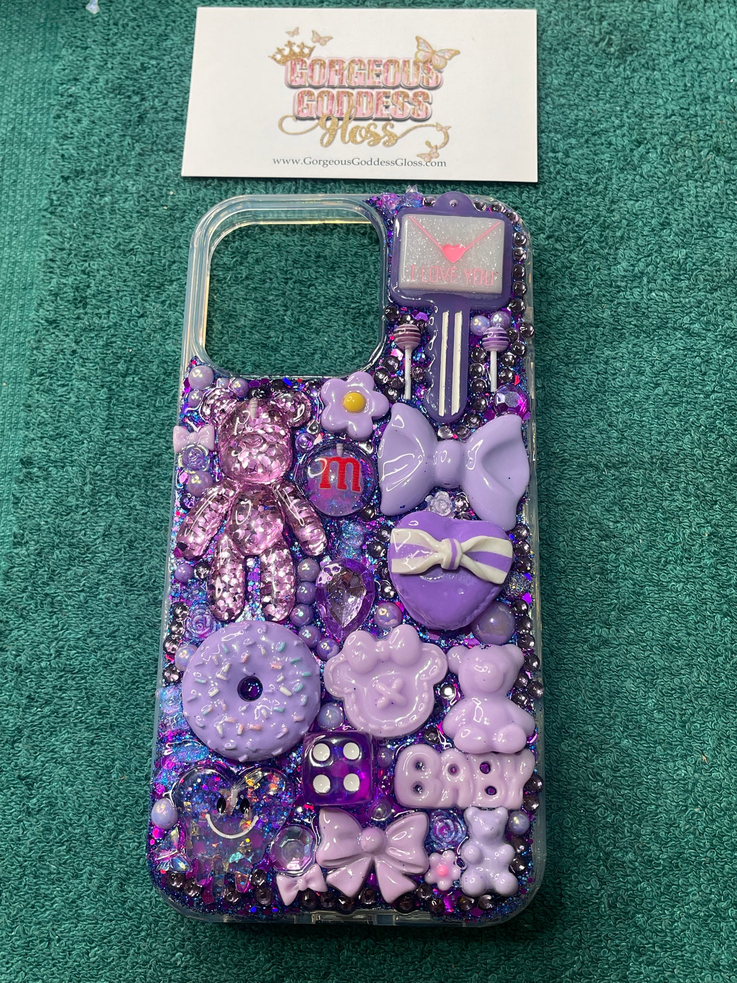 Purple Custom junk case FOR (iPhone 15 &14 plus , 14 & 13 & 12 Pro Max) this case in photo