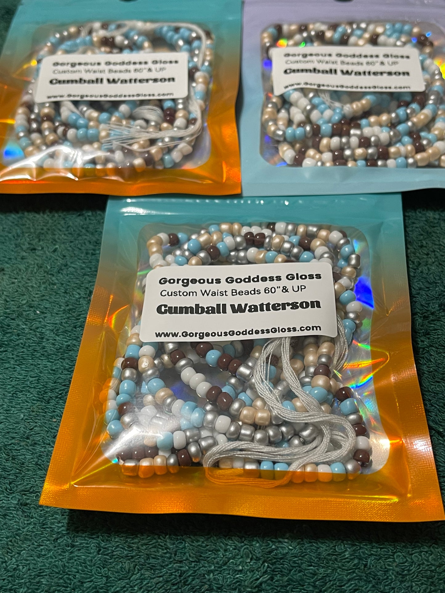 Gumball Watterson custom Waist-bead Tie on waist beads(Add 4 one will be FREE )