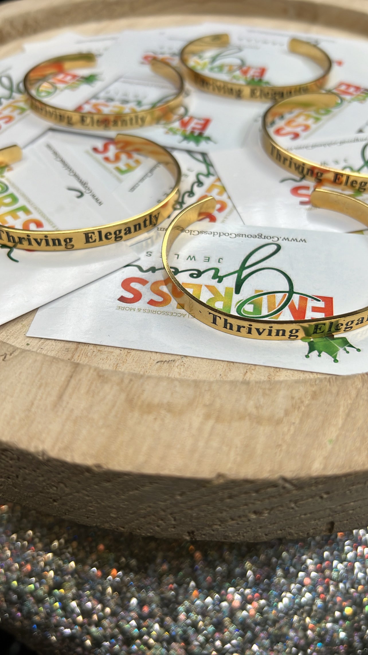 Thriving Elegantly GOLD CUFF BANGLE