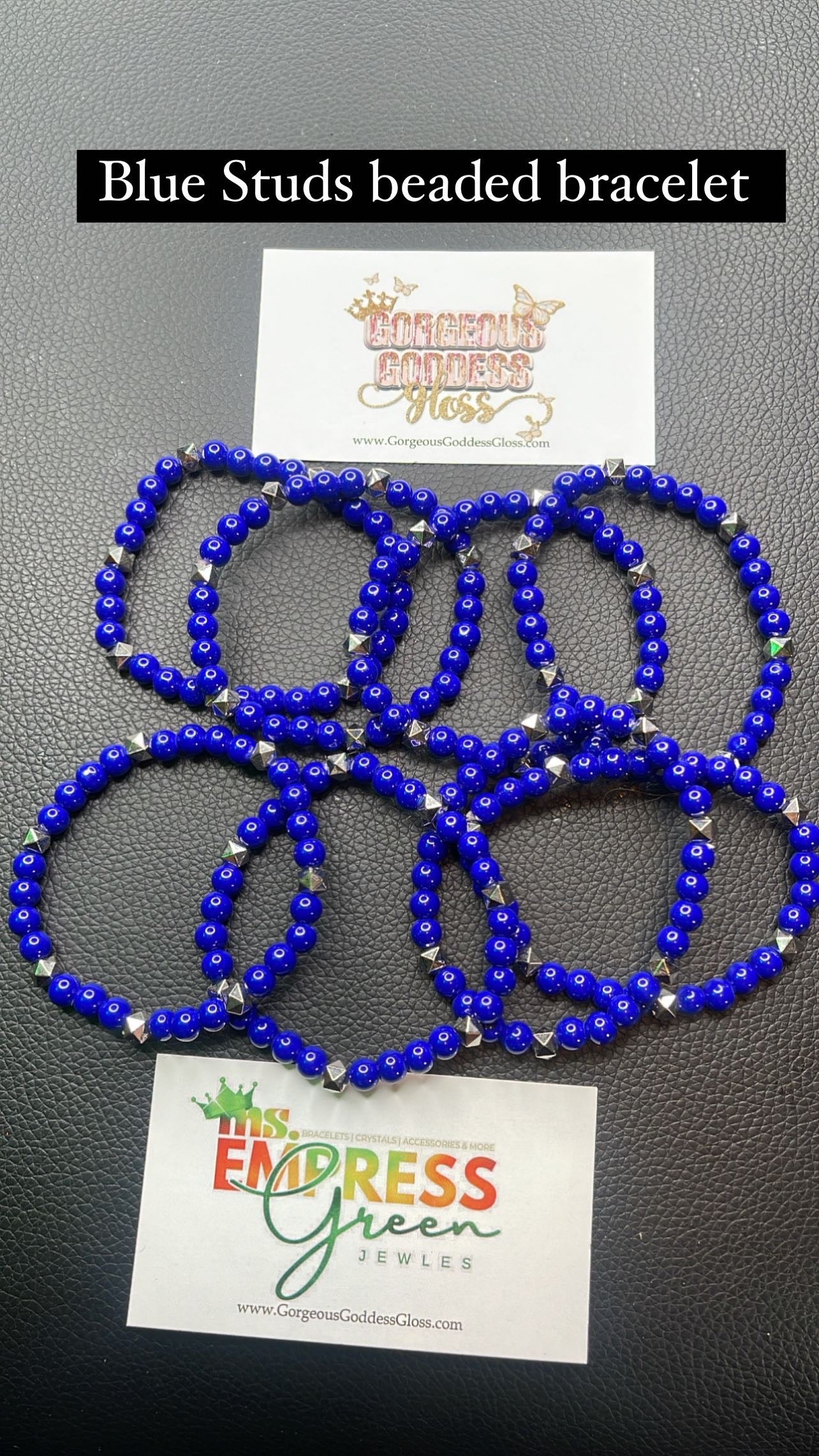Blue Studs Beaded Bracelets