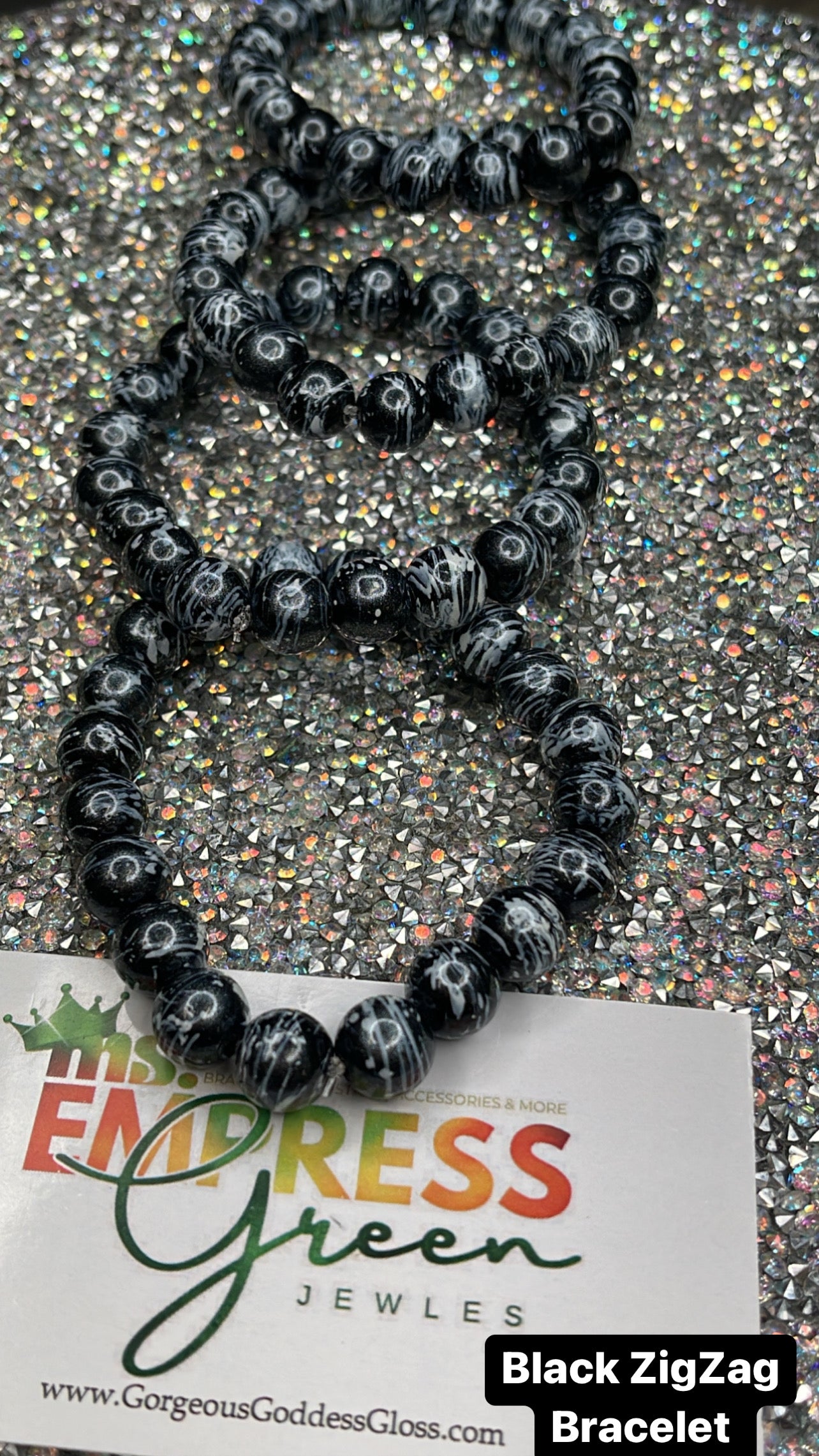 Black ZigZag Bracelets 1pc