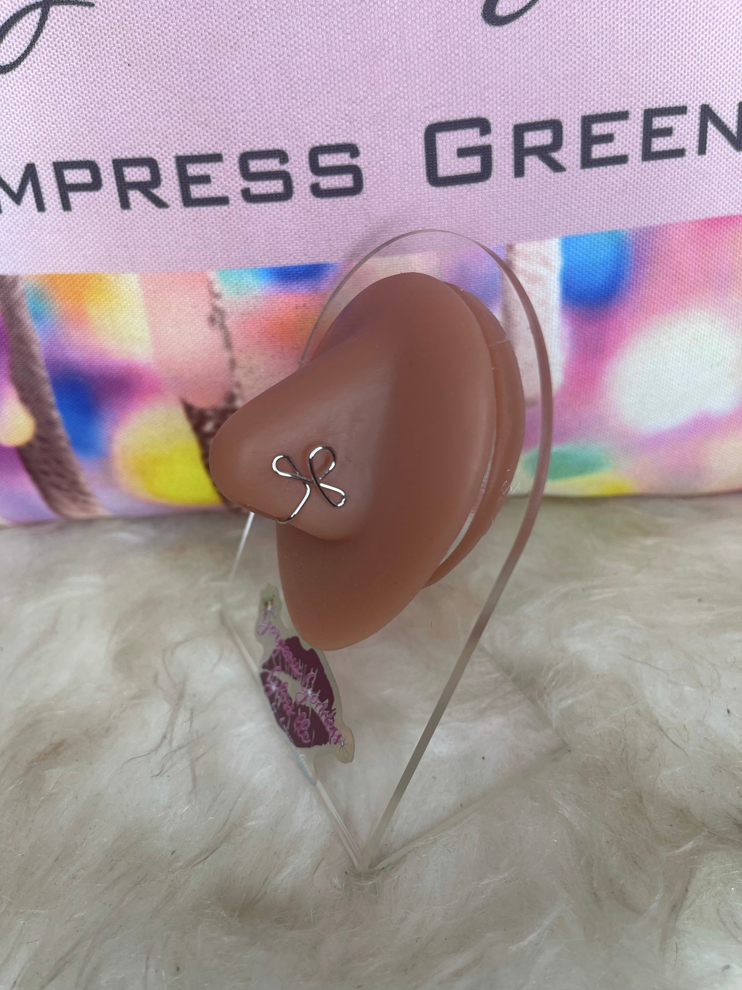 Ankh Stainless Steel Hoop faux nose ring cuff