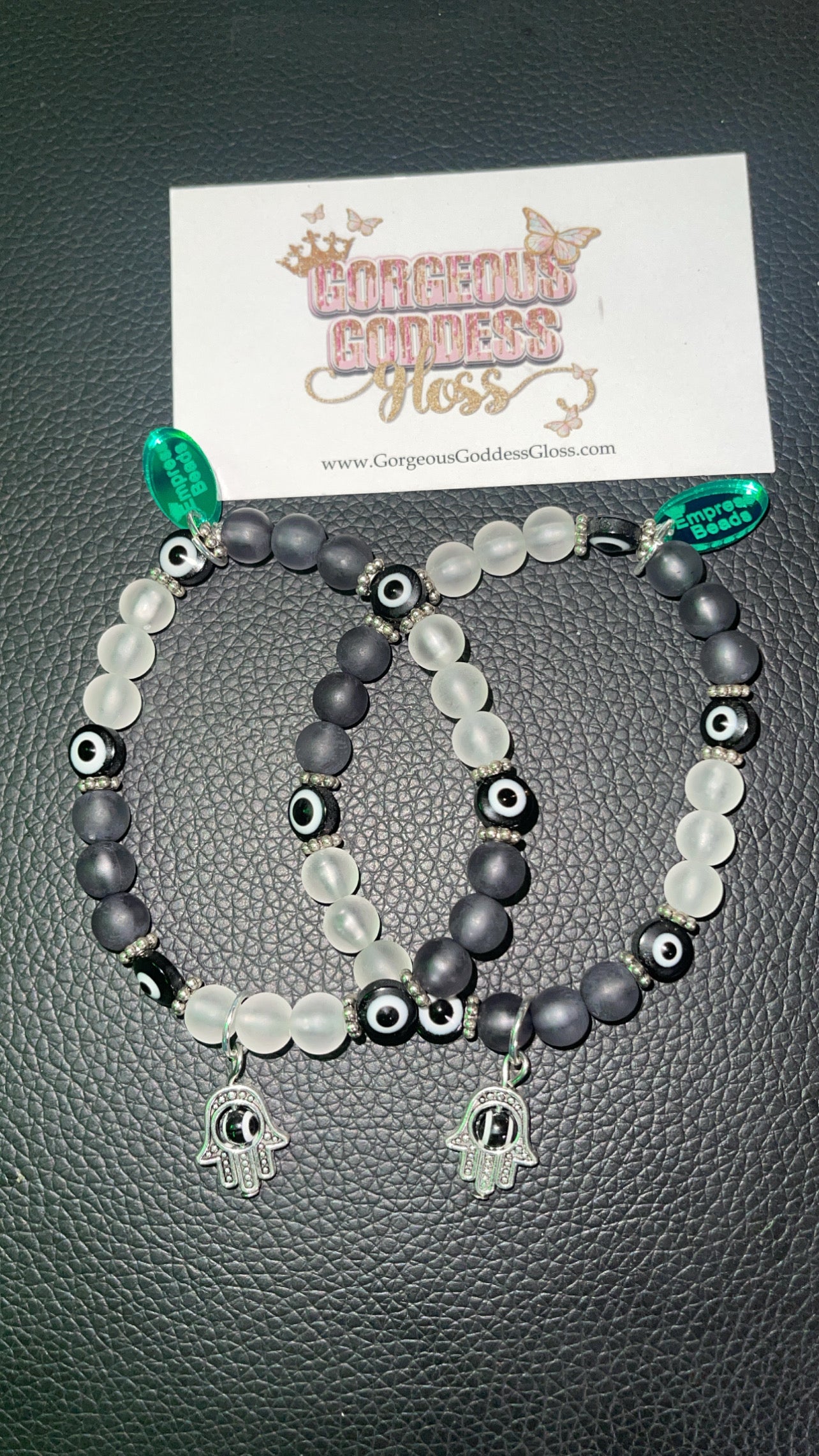 Black Oreo Evil Eye 🧿 Bracelet