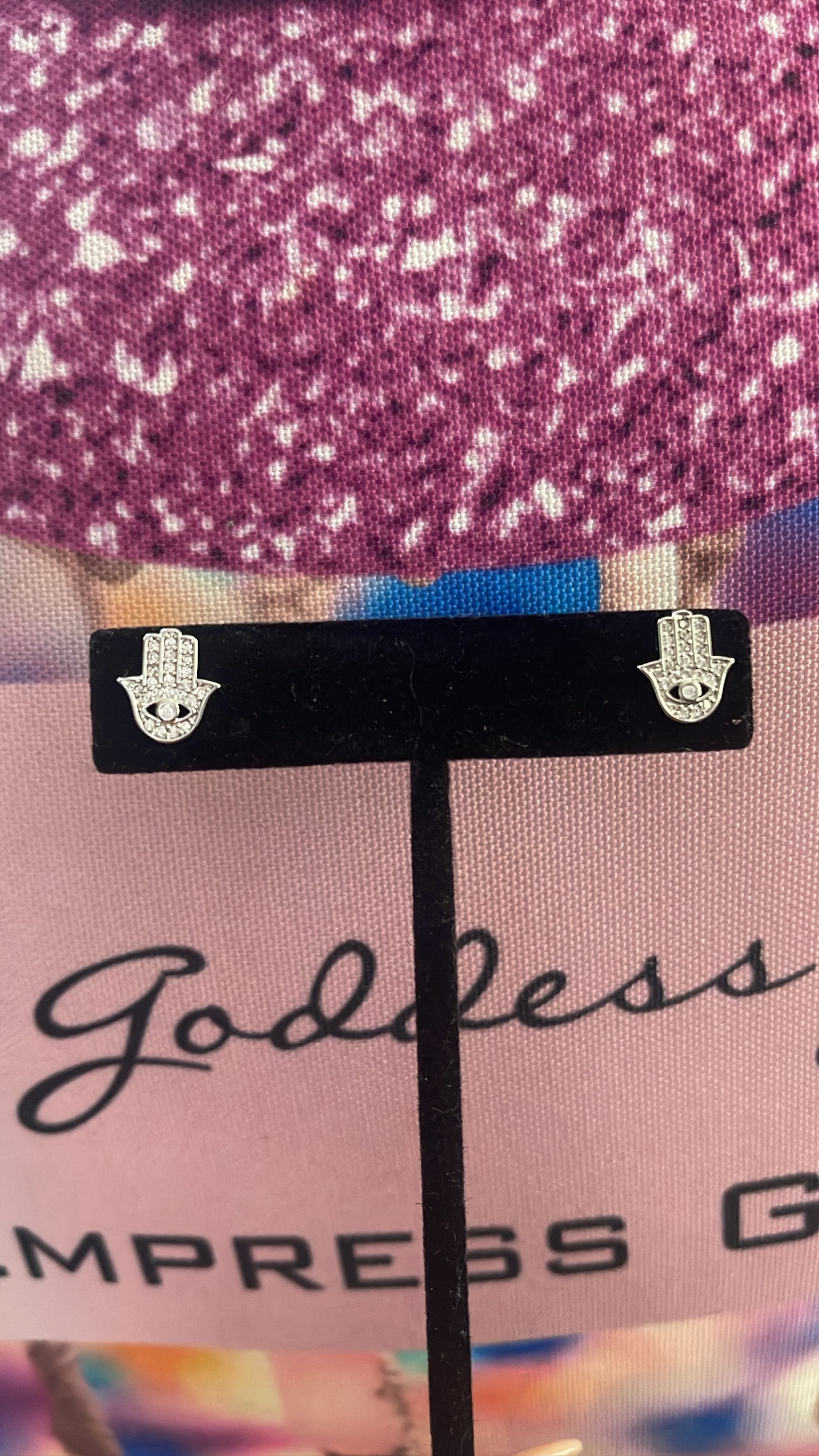 Med Bling Hand of Fatima 🪬 evil eye 🧿 Earring