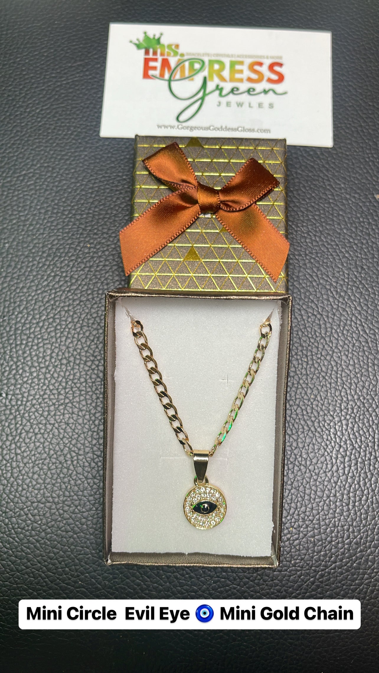 Mini Circle Evil Eye 🧿 Mini Gold Chain