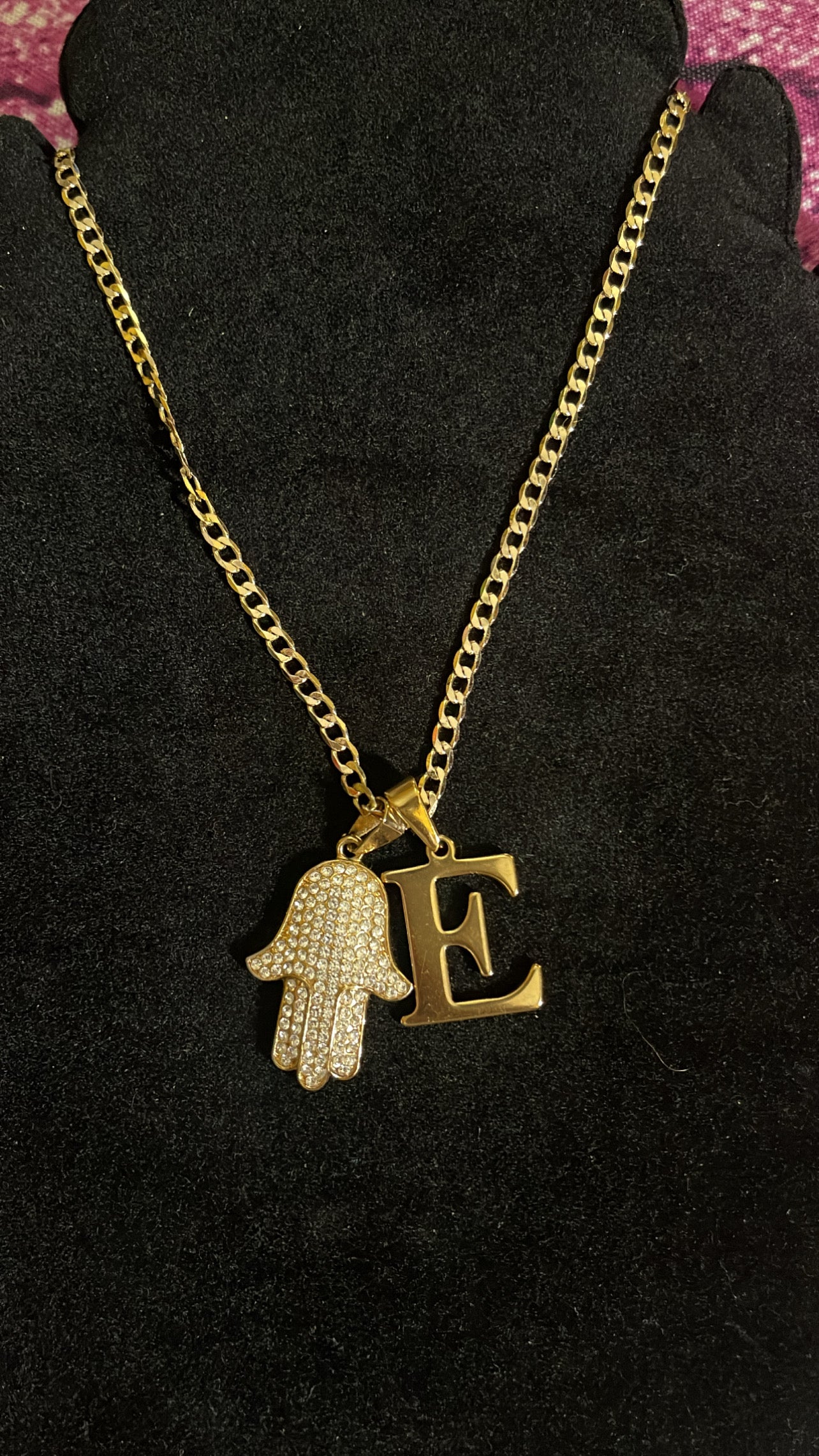 Initial Hasma Necklace