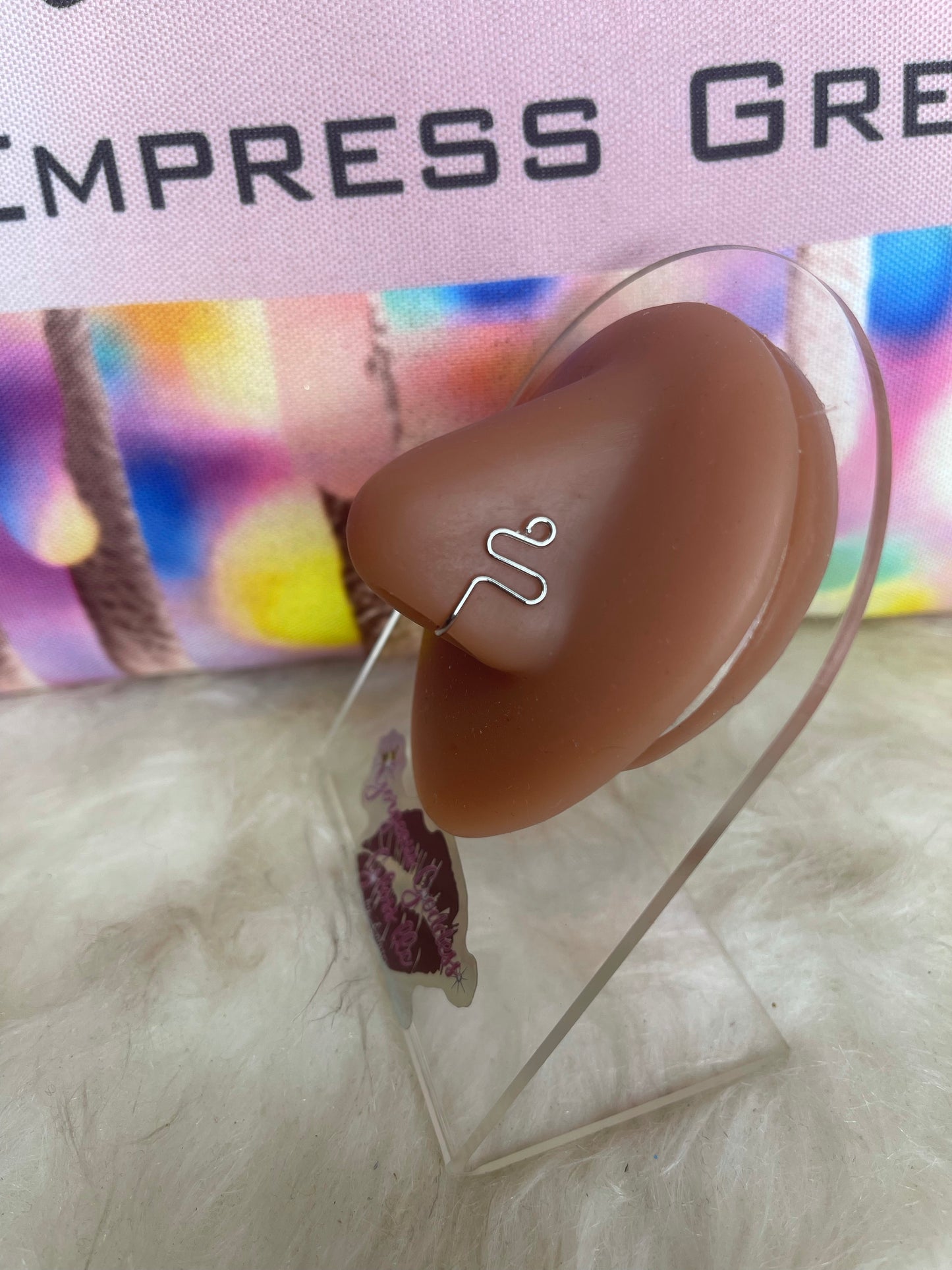 Tiff Stainless Steel Hoop faux nose ring cuff