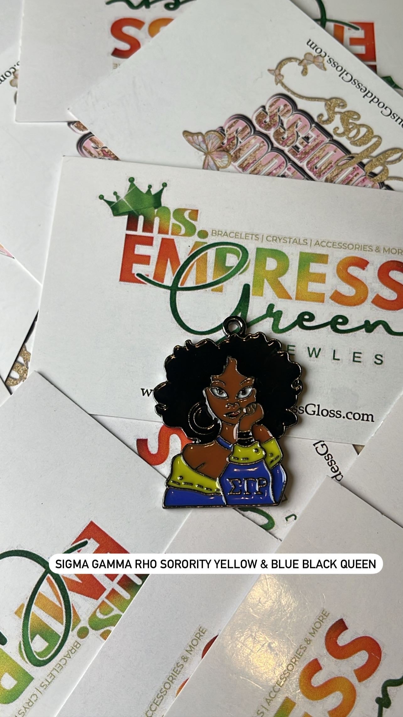 Sigma gamma rho sorority Yellow & Purple Black Queen