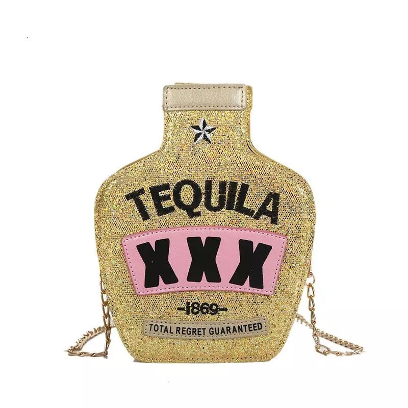 Tequila flask bottle Fashion Themed Purse