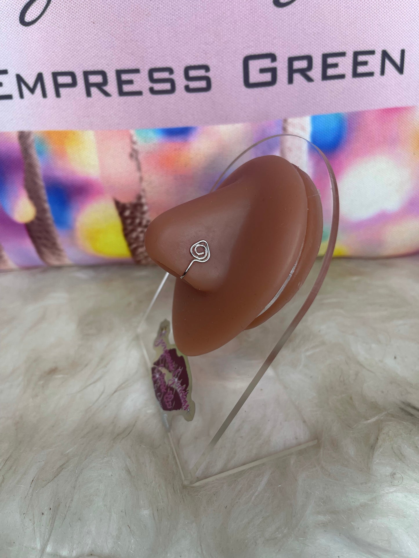 Kim k Stainless Steel Hoop faux nose ring cuff