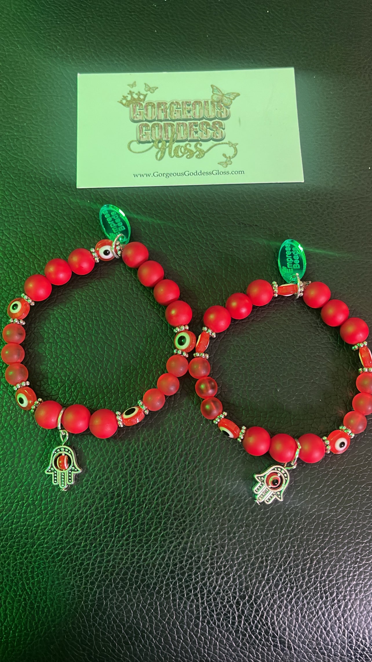 Fire Red Evil Eye 🧿 Hand Bracelet