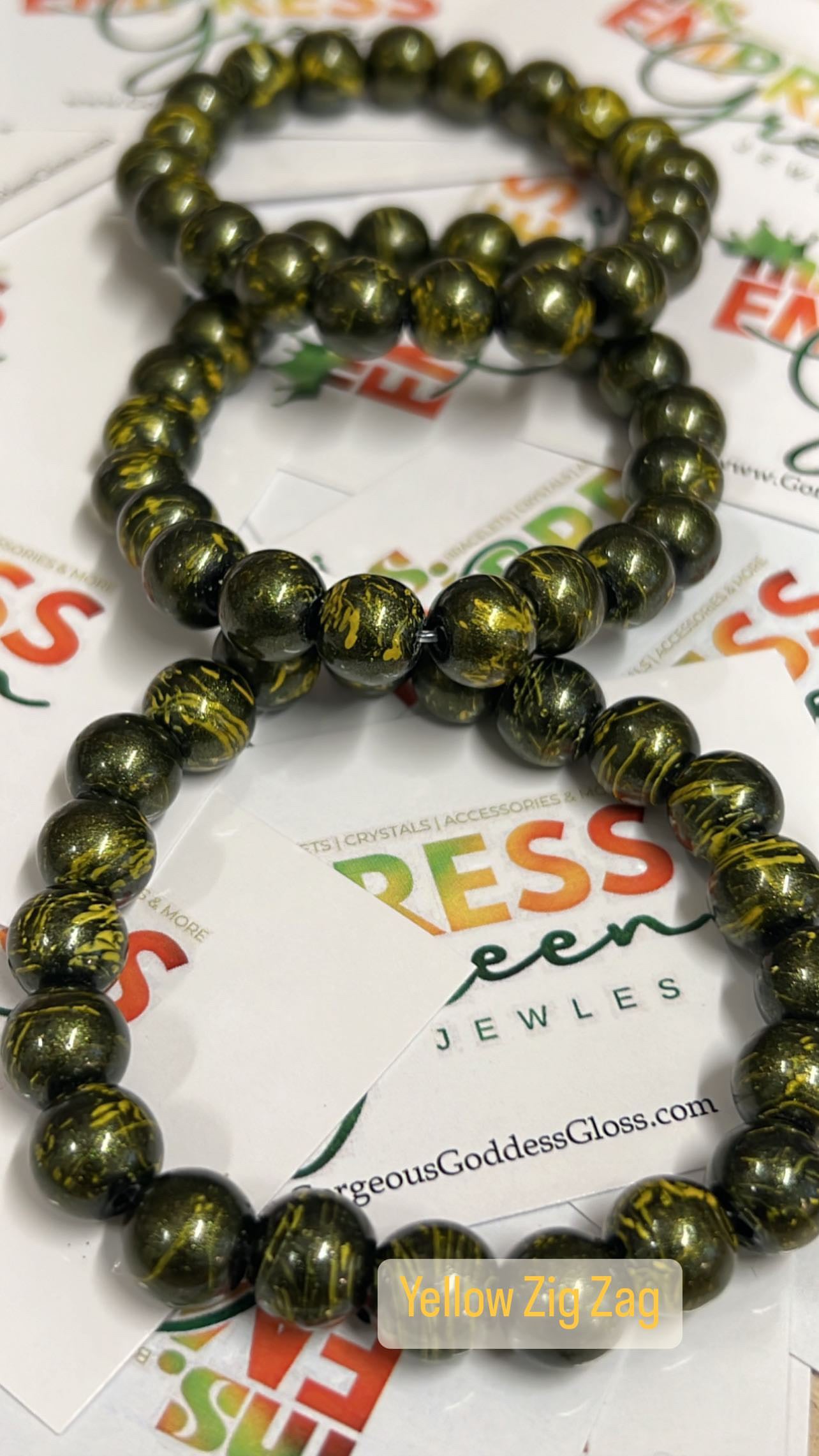 Yellow ZigZag Bracelets 1pc