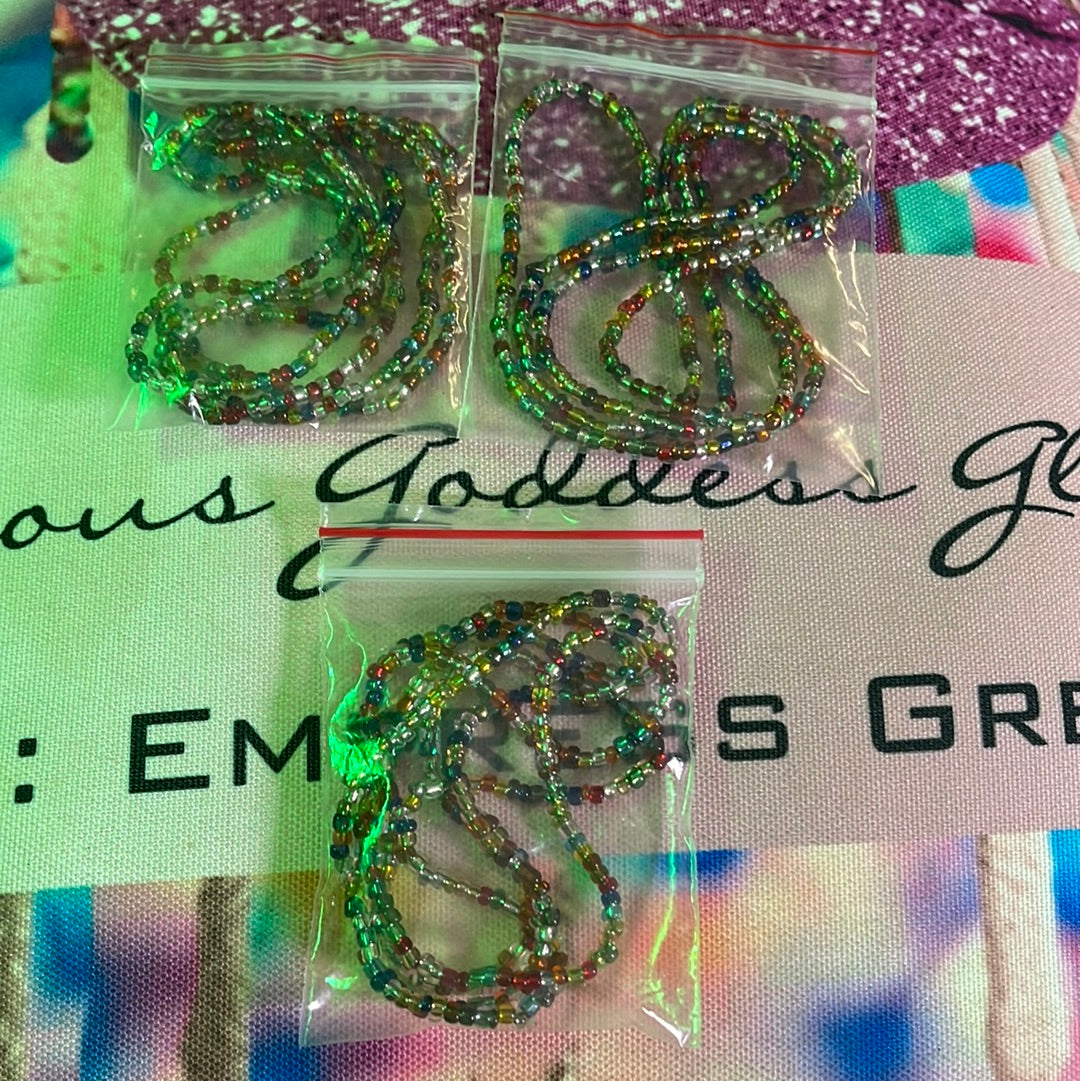 Colorful Clear Waist, Wrist & Anklet Beads