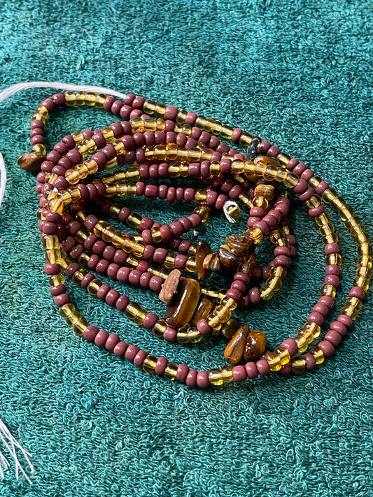 Tigers Eye  Crystal Gem Waist-beads