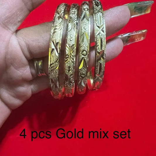 Gold 4pcs Empress  fashion bangles  4pcs  only ALL SIZES