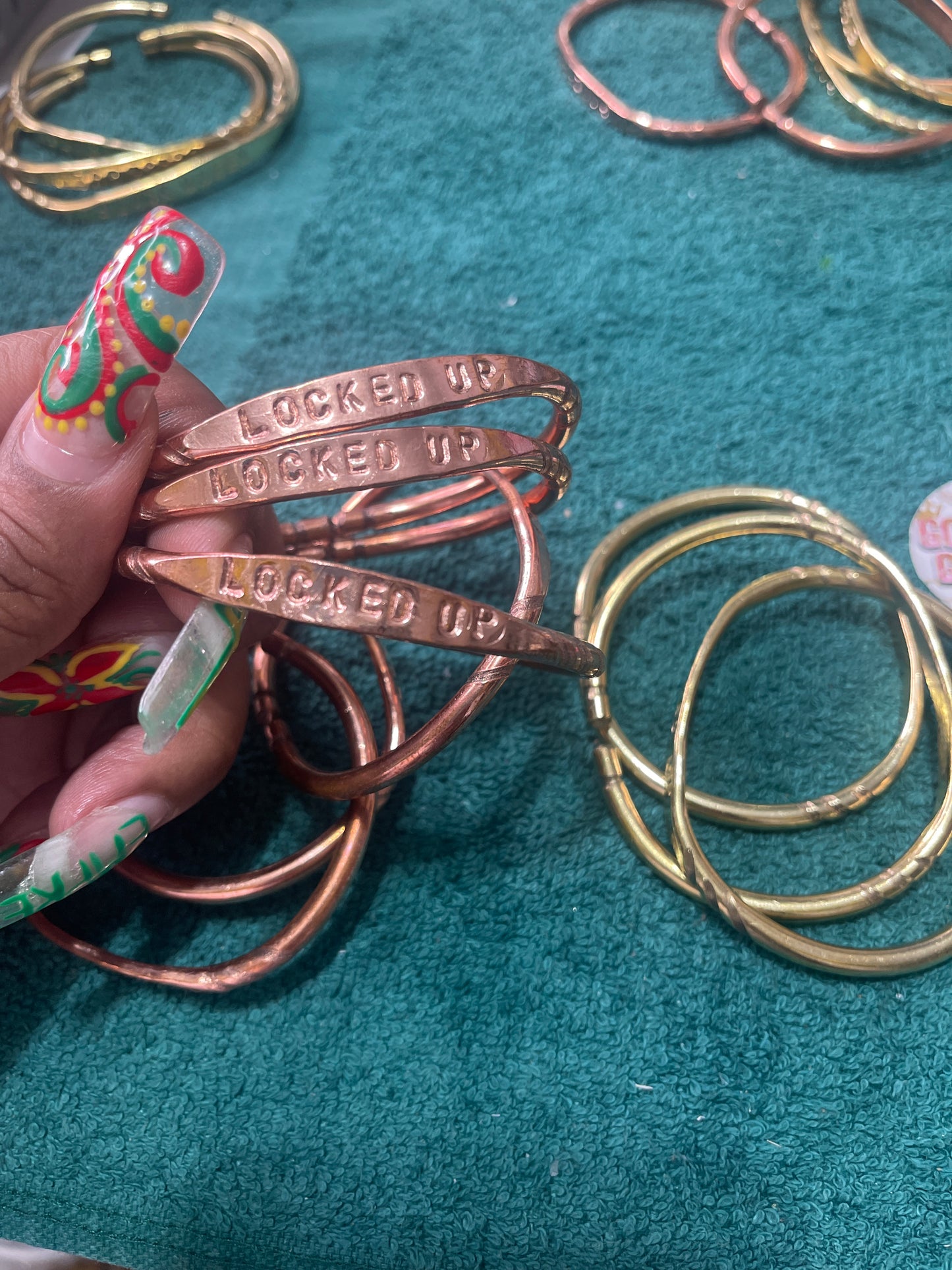 Locked Up Pure Copper  Bangle 1pc